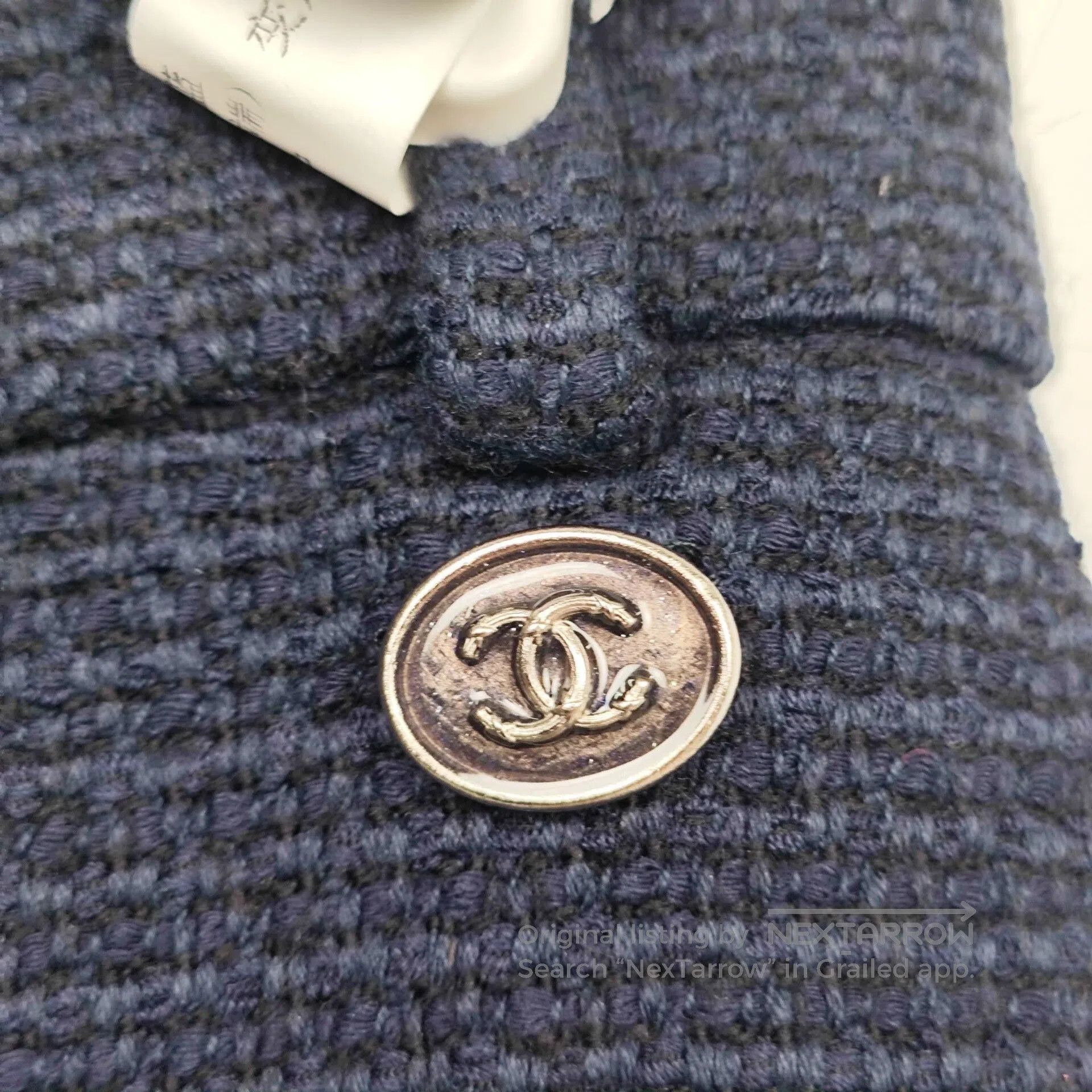 Chanel Chanel Spring Summer 2021 Deep Blue Tweed Pants 34. Size 33" - 3 Thumbnail