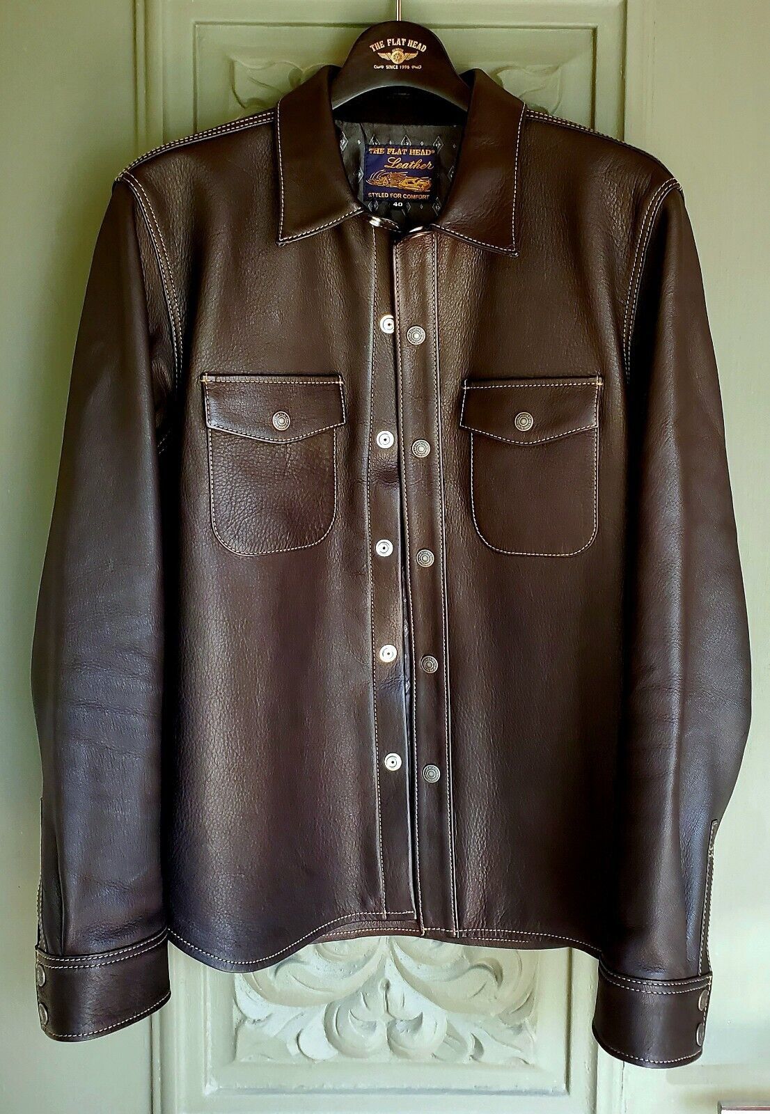 The Flat Head FN-LS-DS001 Deerskin Work Shirt Lined (40 Slim) | Grailed