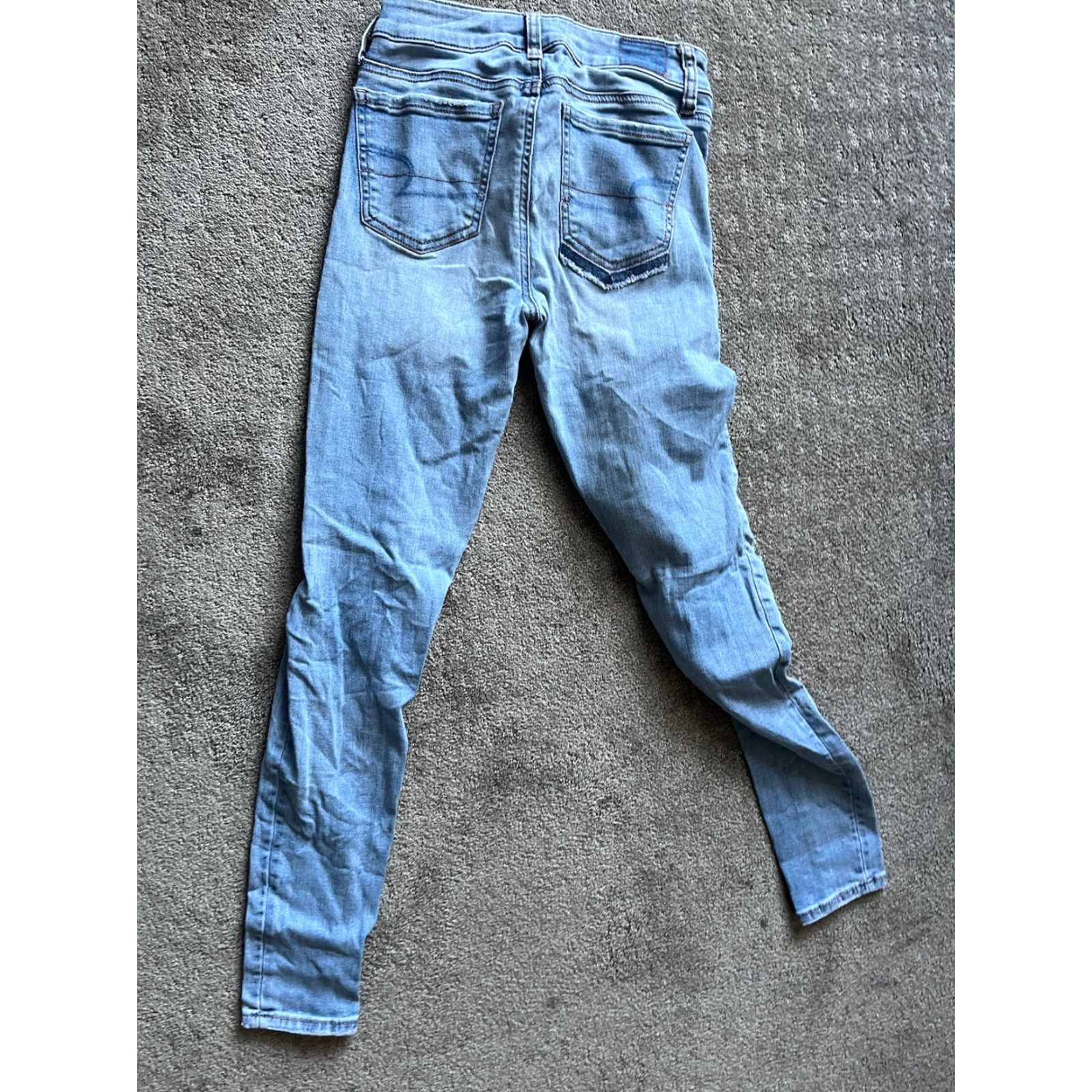American Eagle Outfitters American Eagle Blue Jegging Pants Next Level Stretch Size 0 Reg Distres Denim Women's Size 25" / US 0 / IT 36 - 3 Thumbnail