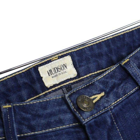 Hudson Hudson Jeans Blue Skinny Cropped Rolled Cuff Raw Hem Size 30" / US 8 / IT 44 - 3 Thumbnail