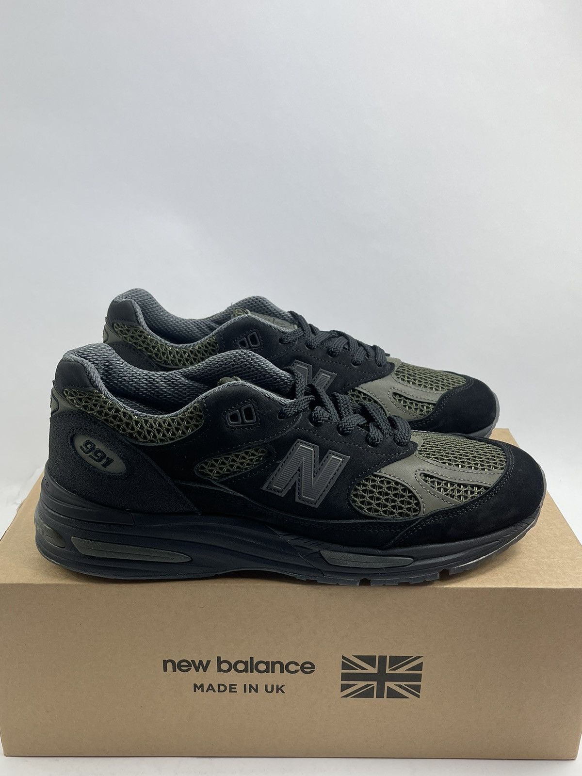 new balance 991v2 stone island black