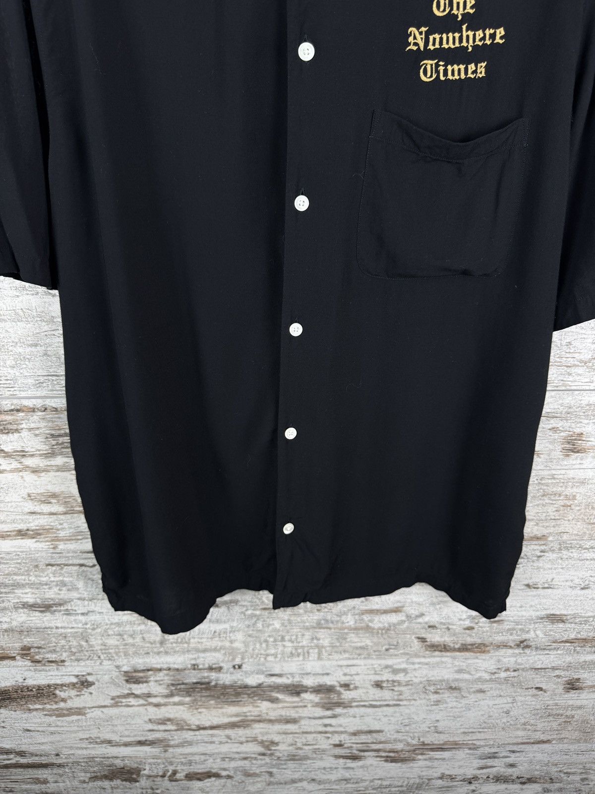 Allsaints Allsaints Black Oblivion Hawaiian Shirts The Nowhere Times Size US M / EU 48-50 / 2 - 4 Thumbnail