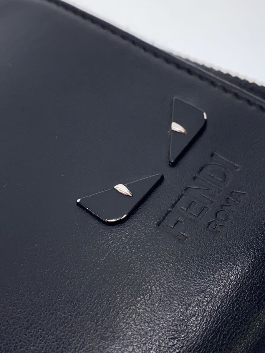 Fendi Fendi Bug Eye Leather Long Wallet Black Size ONE SIZE - 8 Thumbnail
