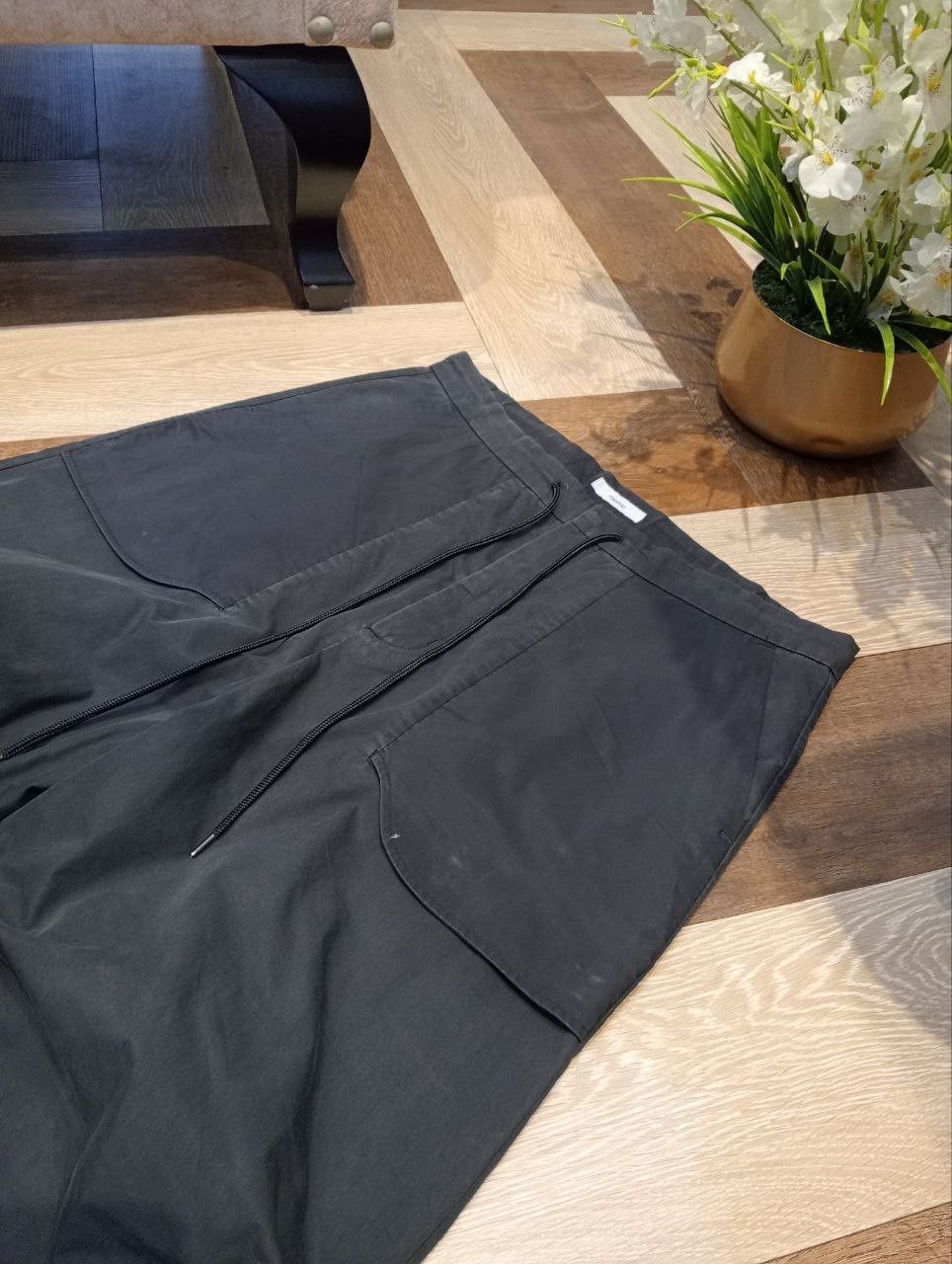 Attachment JAPANESE ATTACHMENT FEMMENT FADED BLACK WIDE BAGGY PANTS Size US 33 - 5 Thumbnail
