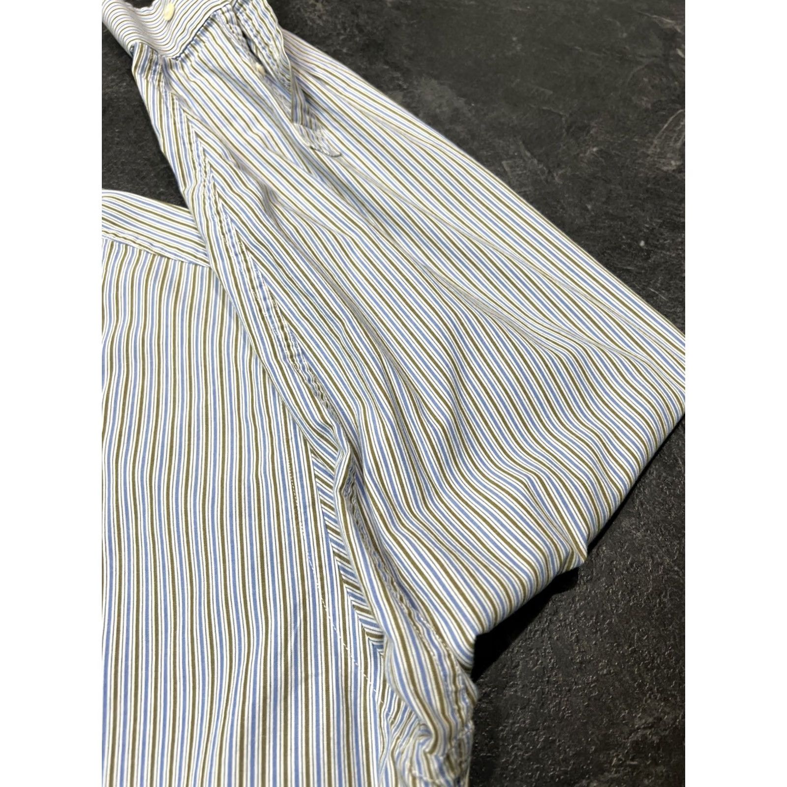 Gap GAP Slim Fit Men’s Short Sleeve Button-Up Shirt XL Striped Multicolor Dress Shirt Color: Multicolor — N/A Size 46R - 5 Thumbnail