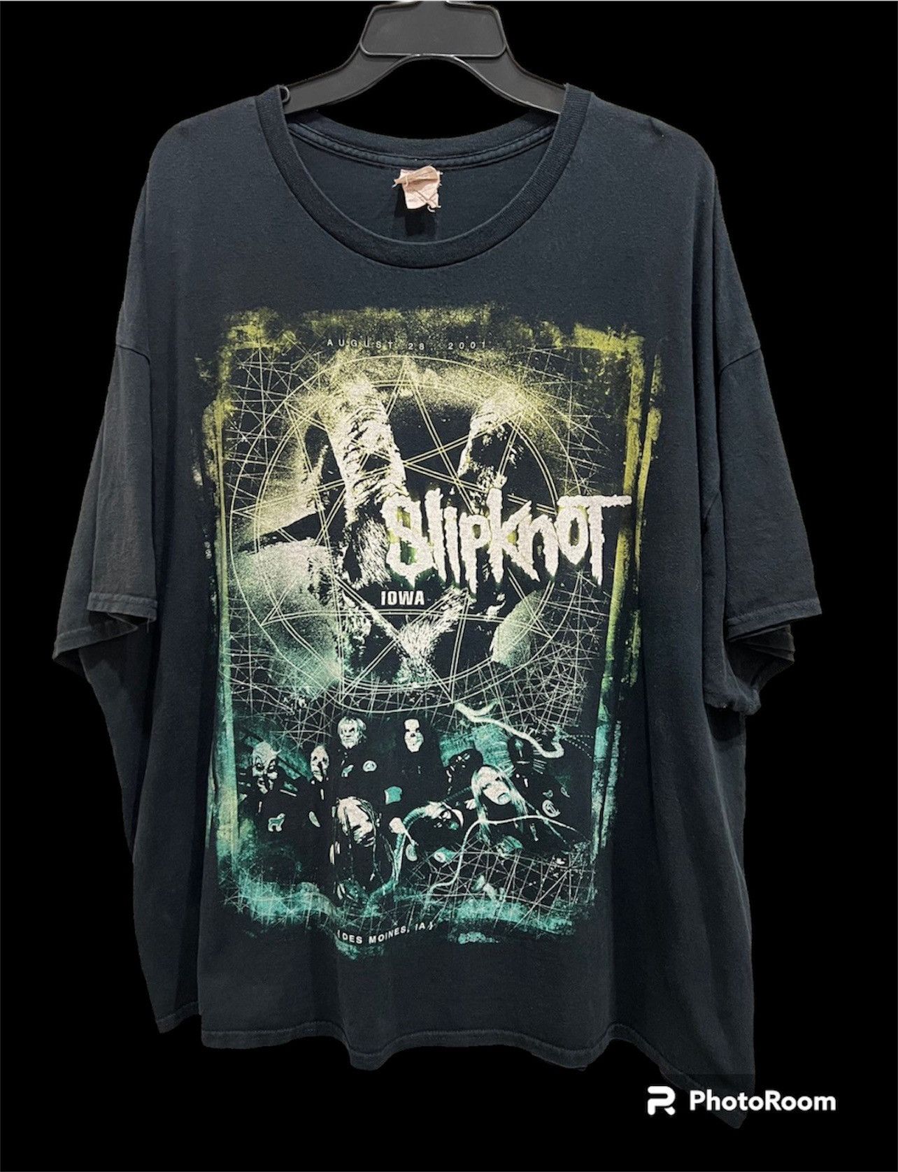 Image of Band Tees x Slipknot Vintage Y2K Slipknot Iowa Promo Tee Shirt 3Xl Oversized in Black (Size 2XL)