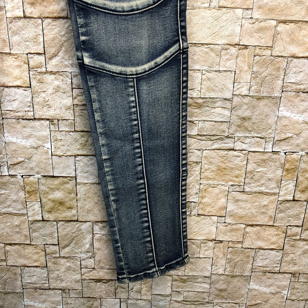 Japanese Brand Japan faded Blue Slim Fit bikers denim Jeans #A741 Size 26" / US 2 / IT 38 - 12 Thumbnail