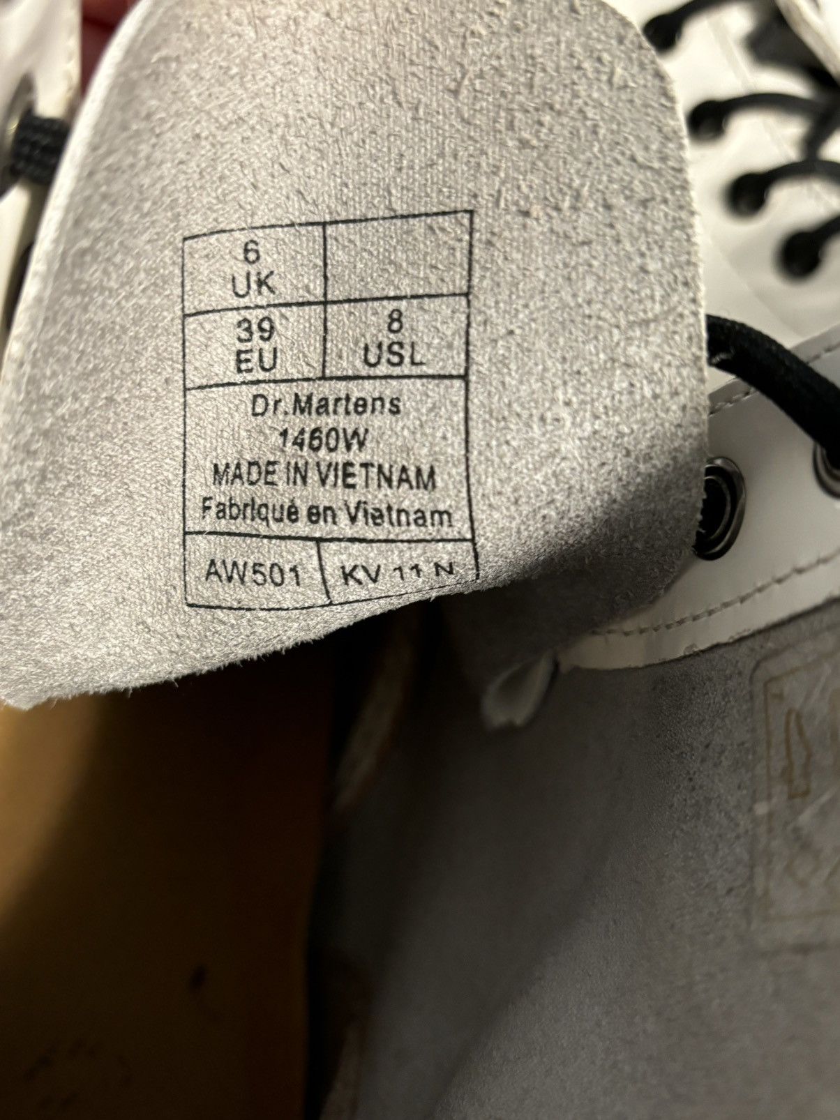 Dr. Martens Dr. Martens White Leather Zavala Lace Up Boots Size US 8 / IT 38 - 6 Thumbnail