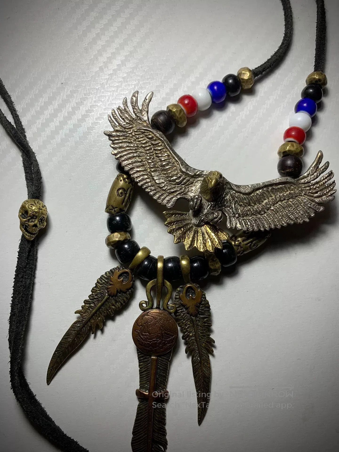Vintage Vintage Eagle Pendant with Adjustable Necklace. Size ONE SIZE - 4 Thumbnail