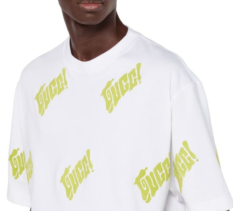 Gucci o1la5ras0426 Embroidered Cotton Jersey T-Shirt in White Size US S / EU 44-46 / 1 - 3 Thumbnail