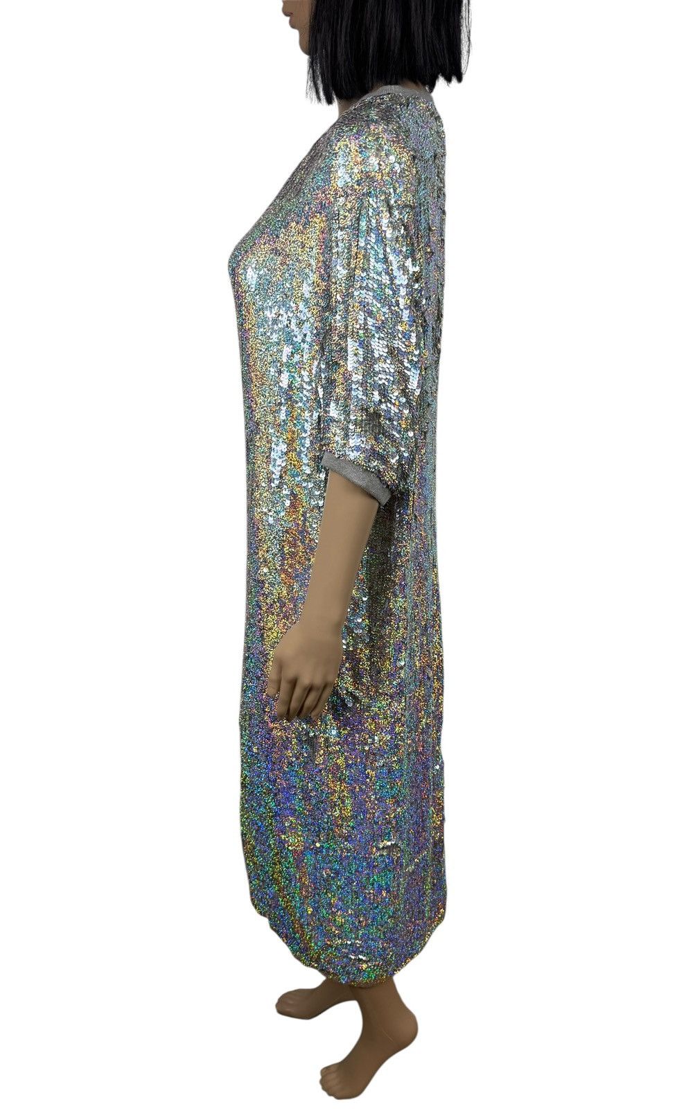 FILLES A PAPA Filles a Papa Sequins Sweat Dress Viscose Gray size 3 Size L / US 10 / IT 46 - 5 Thumbnail