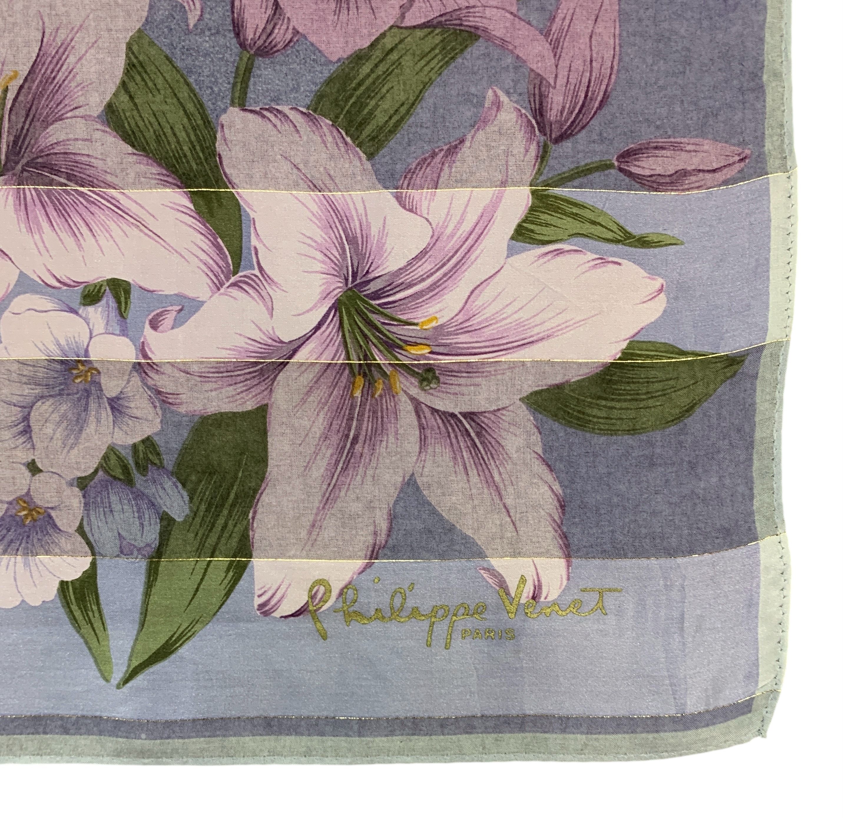 Designer × Vintage Vintage Philippe Venet Silk Scarf Neckwear - SCA2134 Size ONE SIZE - 8 Thumbnail