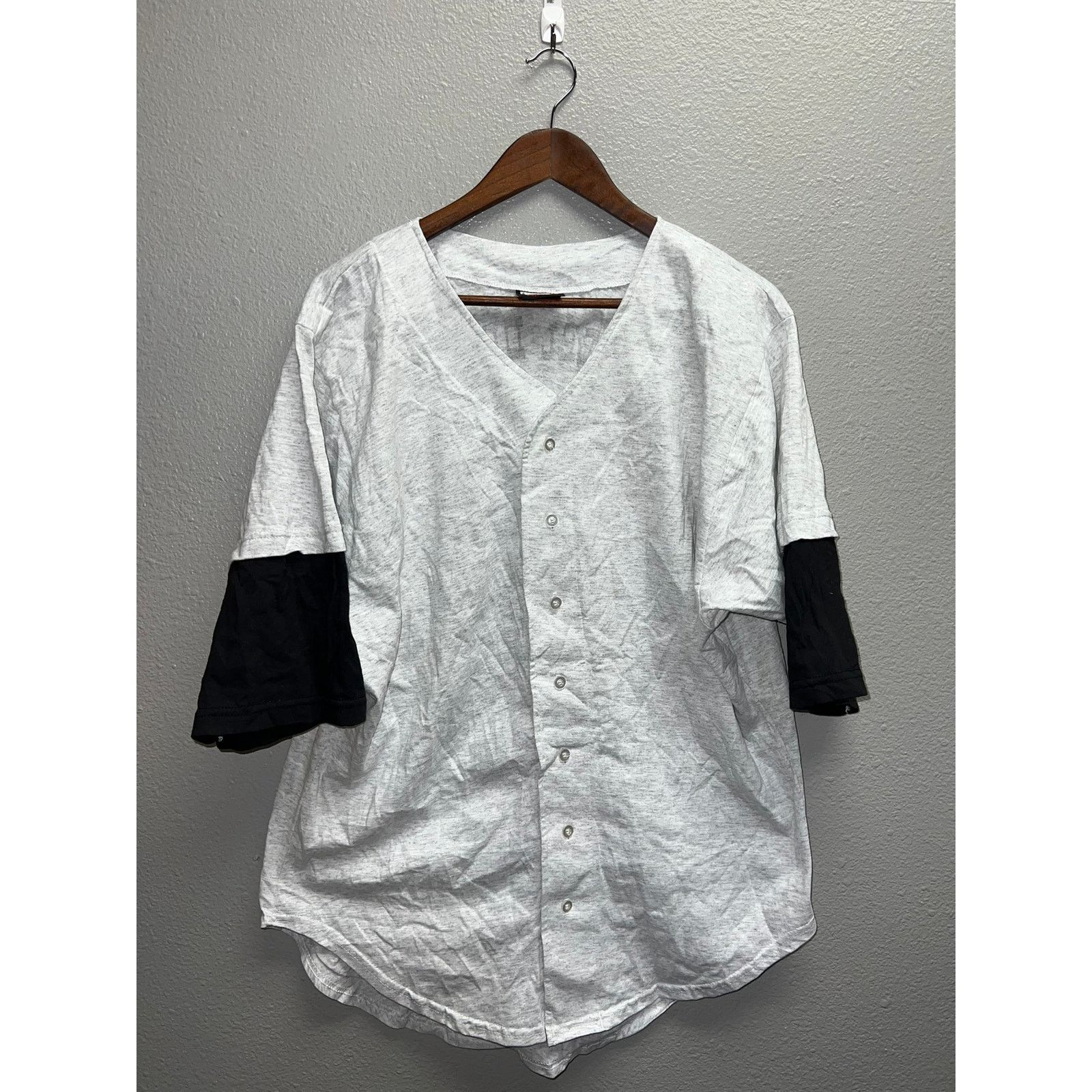 Vintage Vintage Cotton Jersey Scheibel Dry Wall Gray baseball 90s L Size US L / EU 52-54 / 3 - 1 Thumbnail