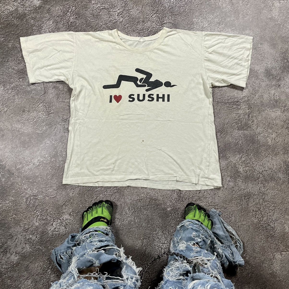 Vintage Vintage Y2K Sushi Graphic Tee Cream Oversized Grunge Faded L Size US L / EU 52-54 / 3 - 1 Thumbnail