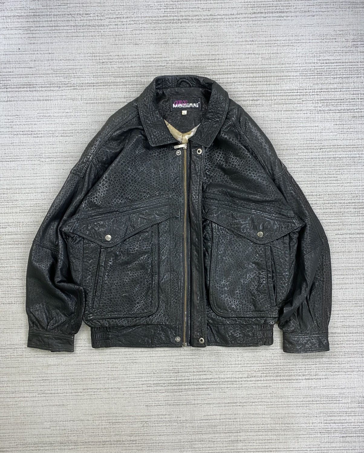 Leather Vintage Giorgio Mobiani Bombers Leather Jacket Size US L / EU 52-54 / 3 - 5 Thumbnail