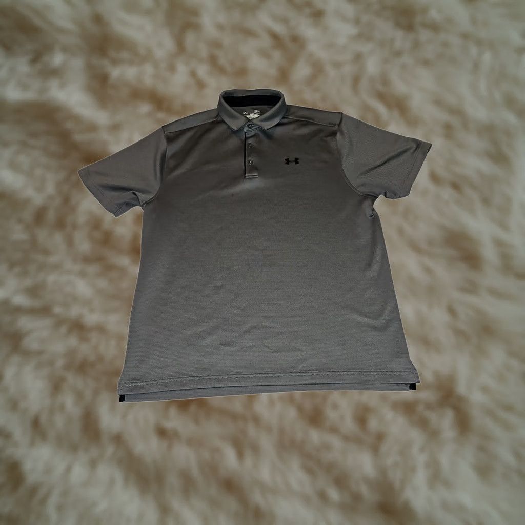 Under Armour Under Armour Polo Large Mens Short Sleeve Gray HeatGear Golf Workwear Size US L / EU 52-54 / 3 - 1 Thumbnail