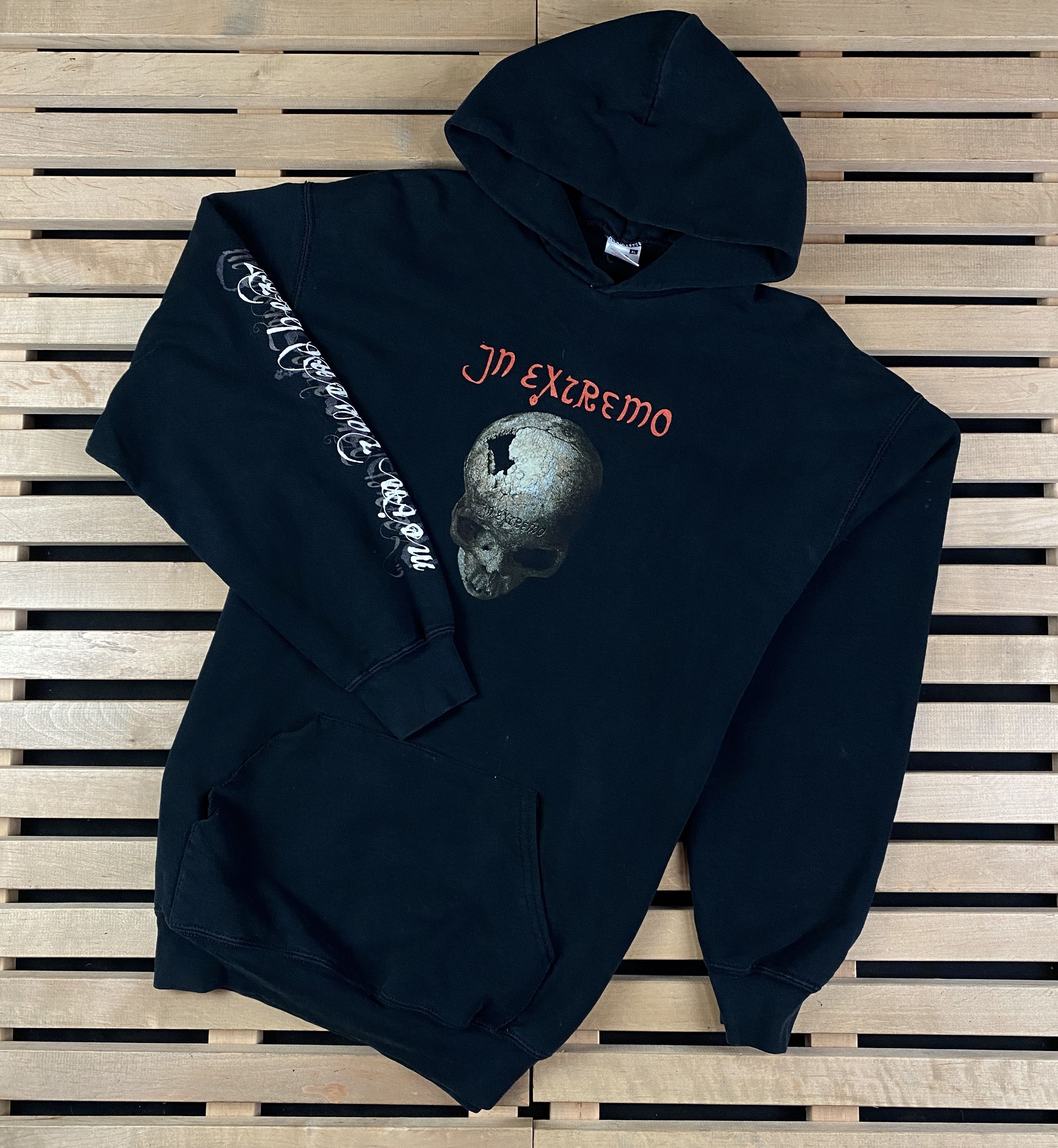 Band Tees × Vintage Mens Vintage Hoodie In Extremo Size Xl Cotton Size US XL / EU 56 / 4 - 1 Thumbnail