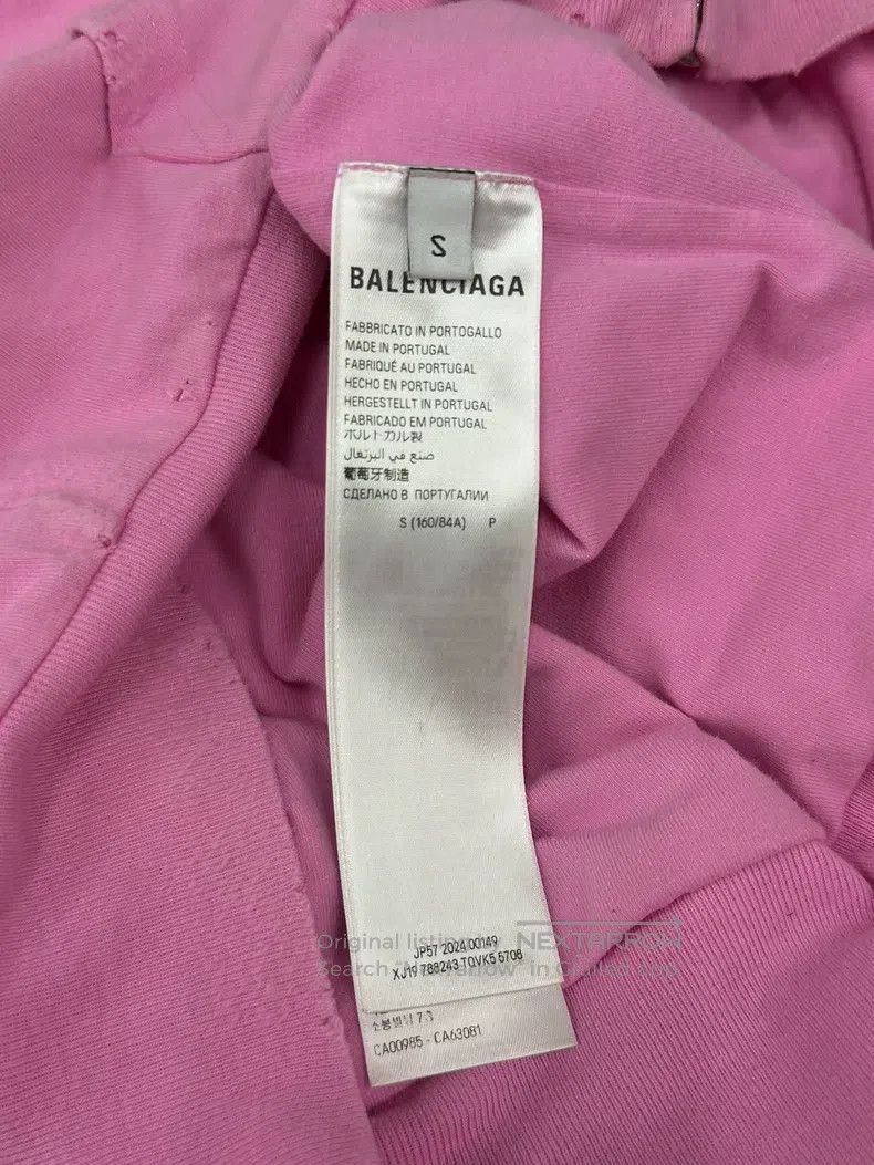 Balenciaga Balenciaga Pink letter logo sweater coat long sleeve top Size US S / EU 44-46 / 1 - 5 Thumbnail