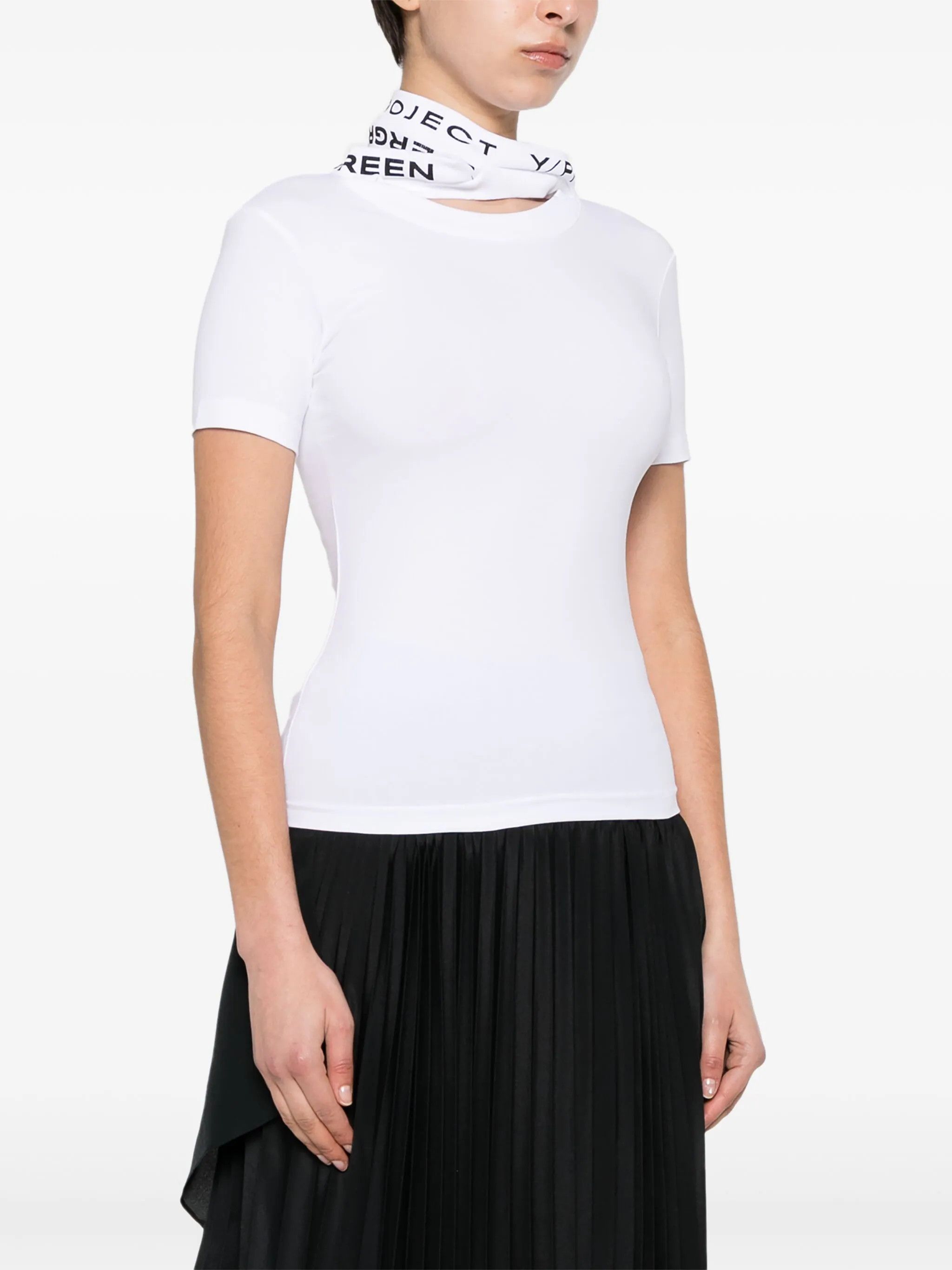Y/Project o1s22i1n0924 Triple Collar T-Shirt in White Size XS / US 0-2 / IT 36-38 - 3 Thumbnail
