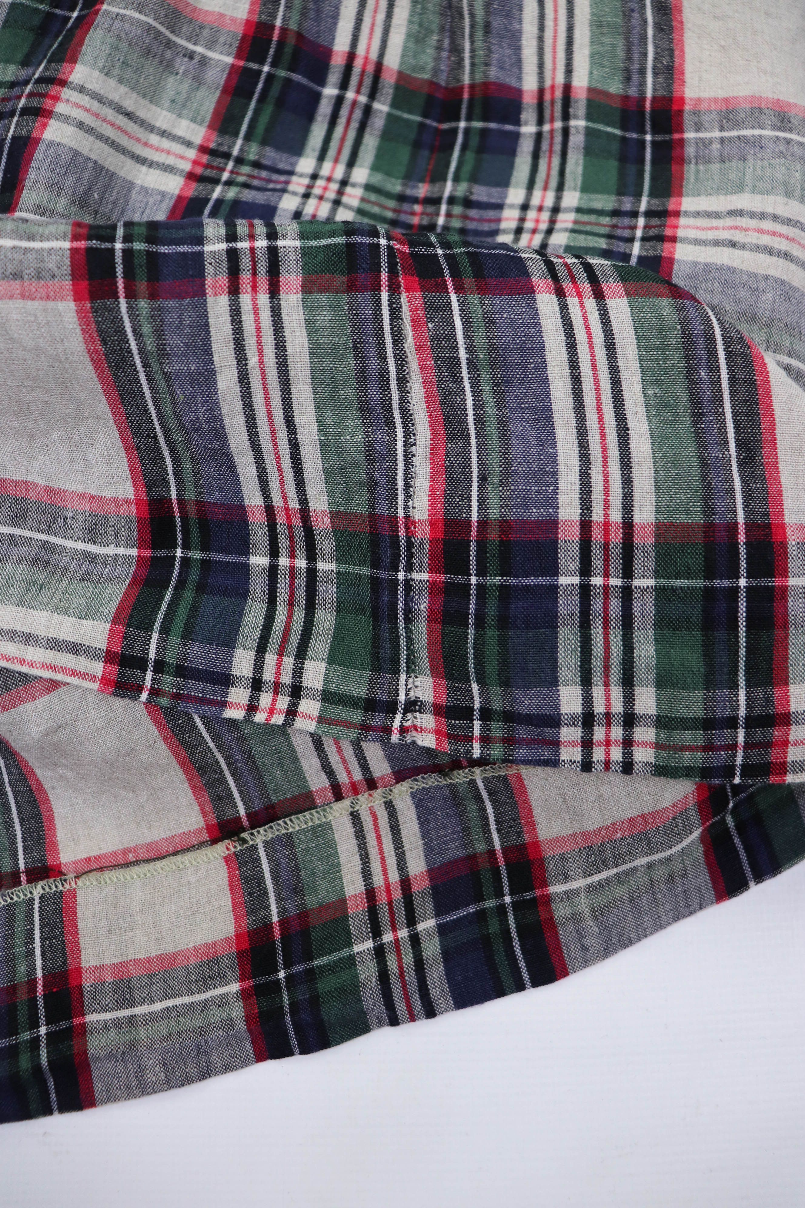 Balenciaga Balenciaga 2010 Collection Ruffled Plaid Linen Summer Dress Size XS / US 0-2 / IT 36-38 - 13 Thumbnail