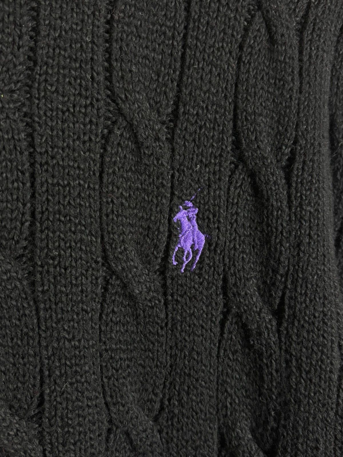 Polo Ralph Lauren Polo By Ralph Lauren Iconic Cable Knit Sweater Black Size M Size US M / EU 48-50 / 2 - 3 Thumbnail