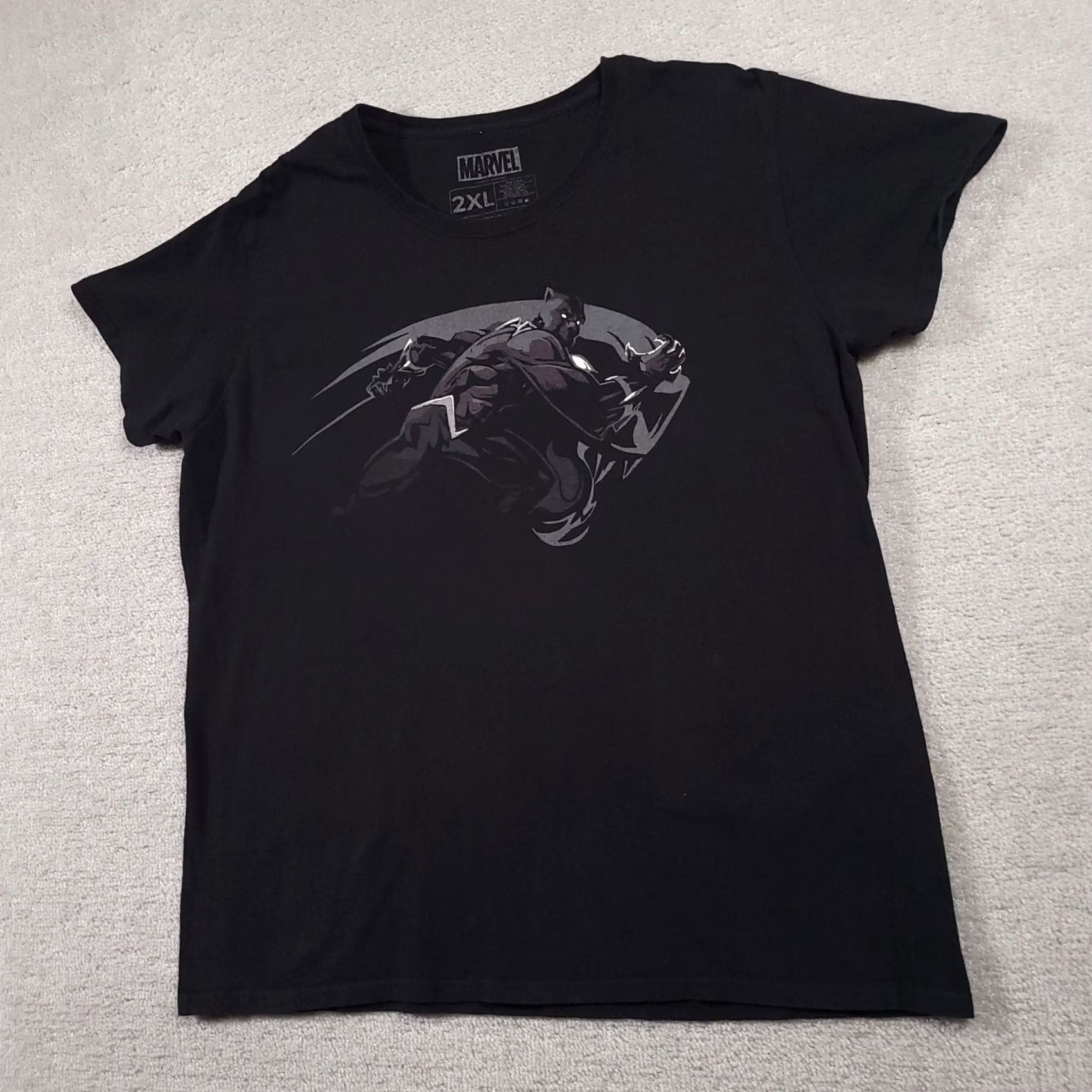 Vintage Marvel Black Panther T Shirt Men's 2XL Black Graphic Tee Lootwear Exclusive S/S Size US XXL / EU 58 / 5 - 2 Thumbnail