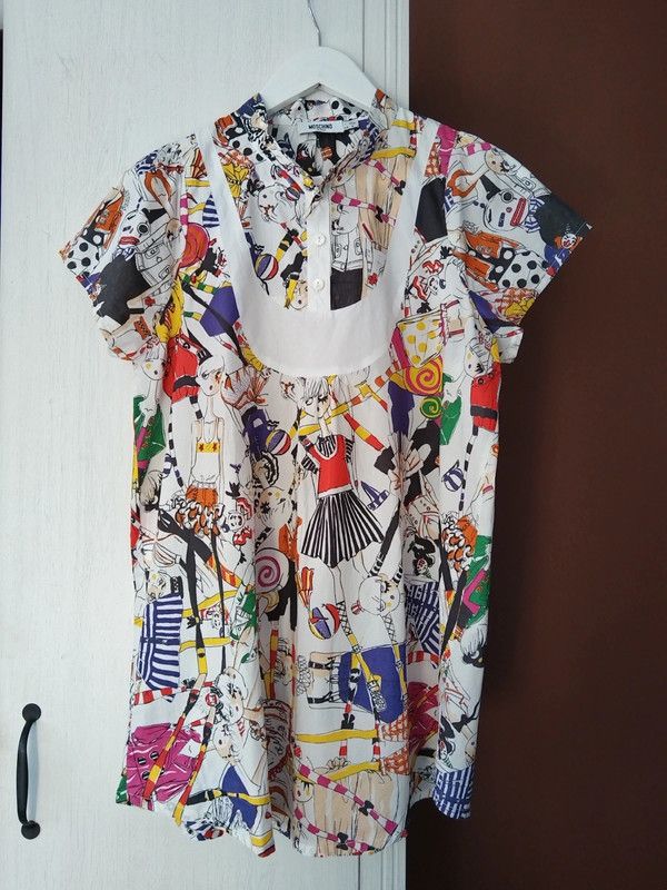 Moschino × Vintage Moschino Jeans tunic blouse dress Size L / US 10 / IT 46 - 1 Thumbnail