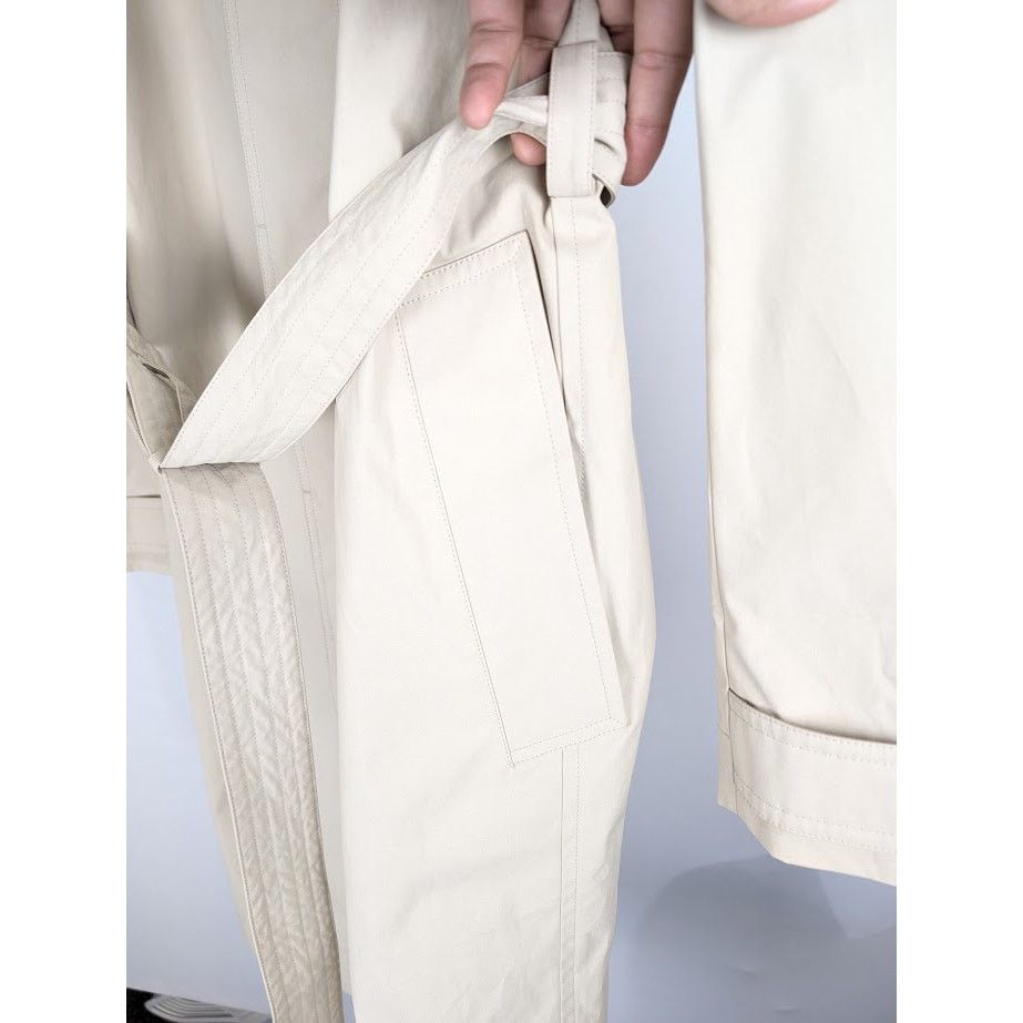 Bottega Veneta o1rshd1 Cotton Double Sided Trench Coated in Birch Size US L / EU 52-54 / 3 - 7 Thumbnail