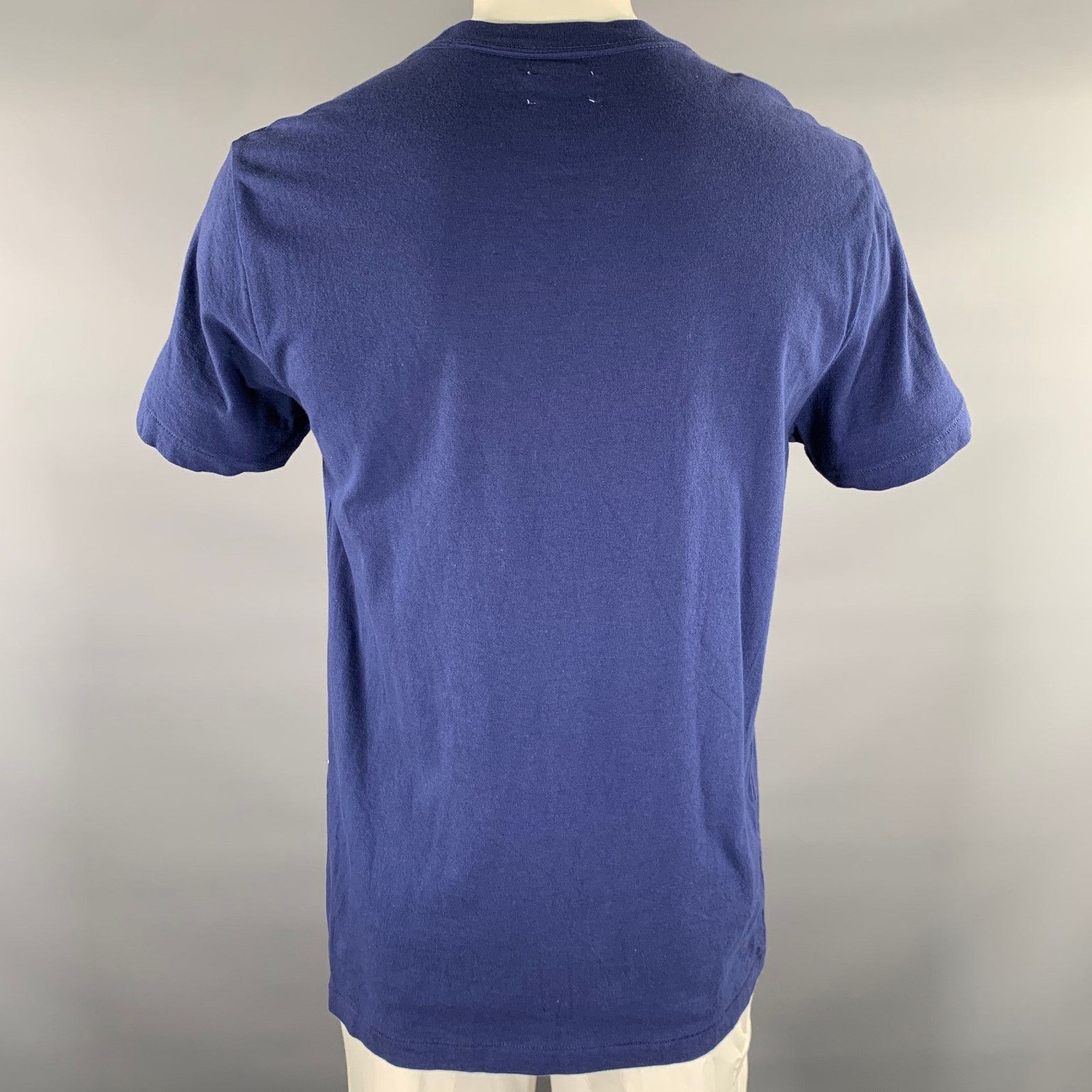 Aime Leon Dore AIME LEON DORE Size L Navy Logo Cotton Crew-Neck T-shirt Size US L / EU 52-54 / 3 - 4 Thumbnail