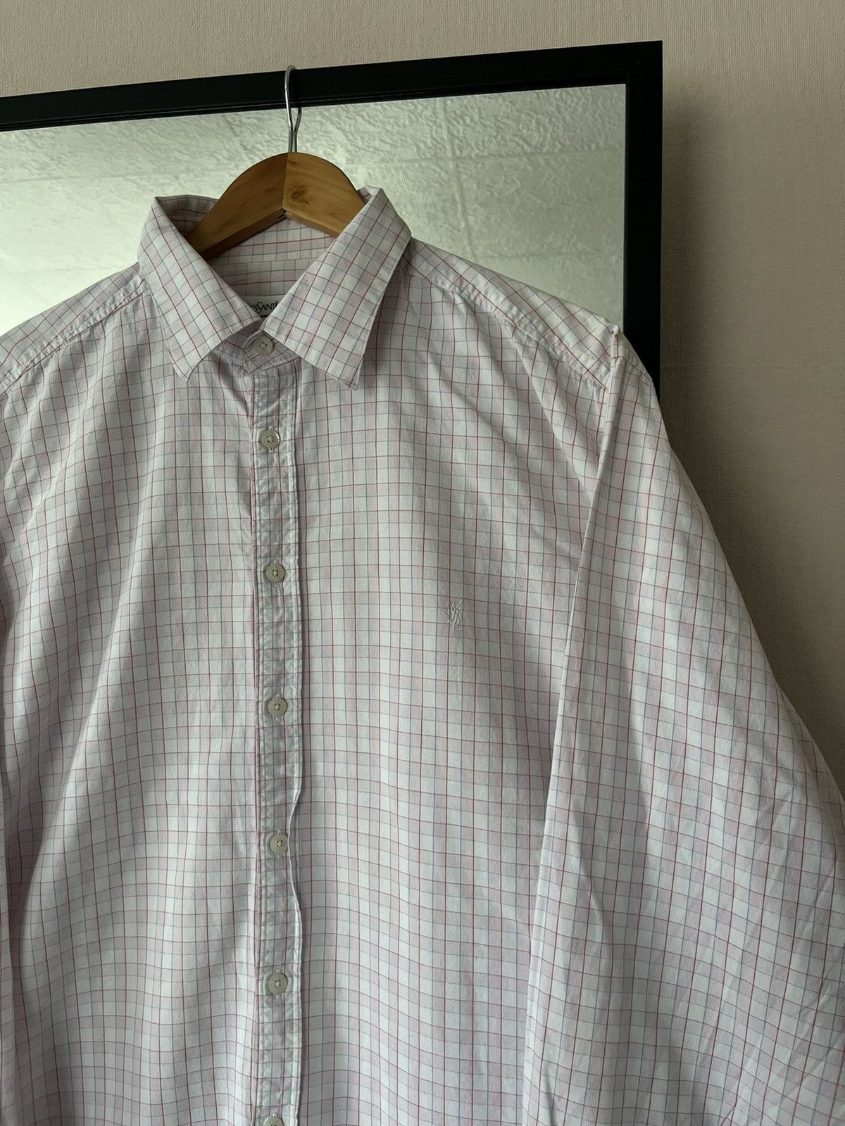 Yves Saint Laurent Vintage Yves Saint Laurent YSL Checkered shirt cotton XL Size US XL / EU 56 / 4 - 2 Thumbnail