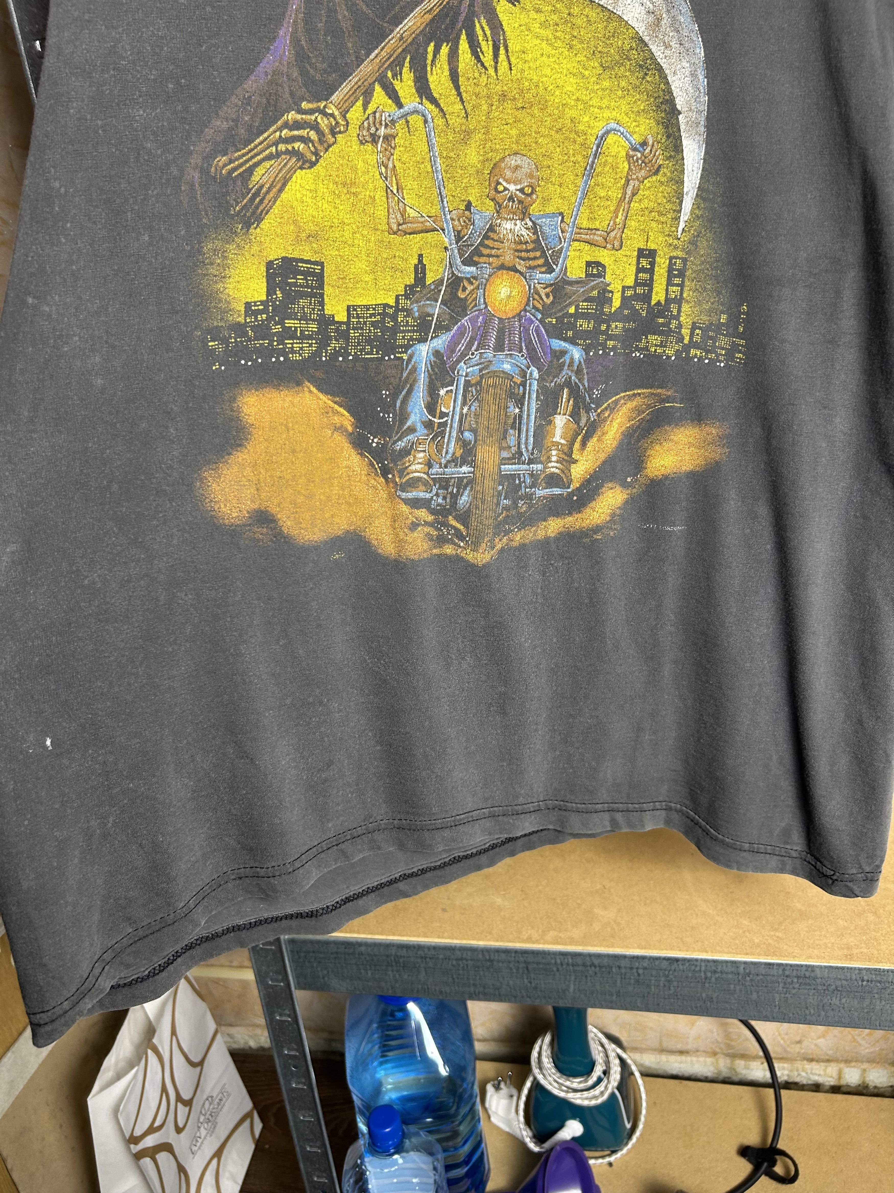 Vintage Vintage 90s Angel of Death Zip It London Graphic Art T-shirt Size US L / EU 52-54 / 3 - 7 Thumbnail