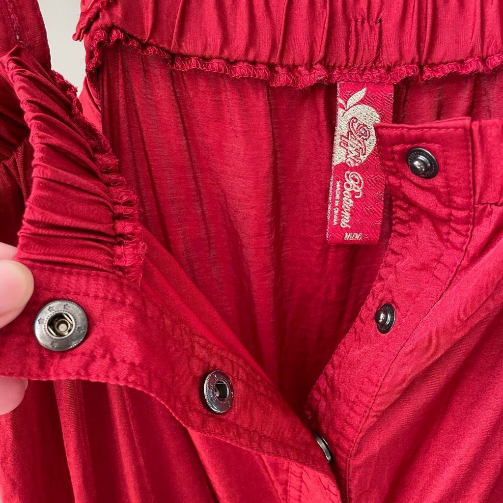 Other Vintage Y2K Apple Bottoms Red Satin Romper Removable Straps Size US 28 / EU 44 - 7 Thumbnail