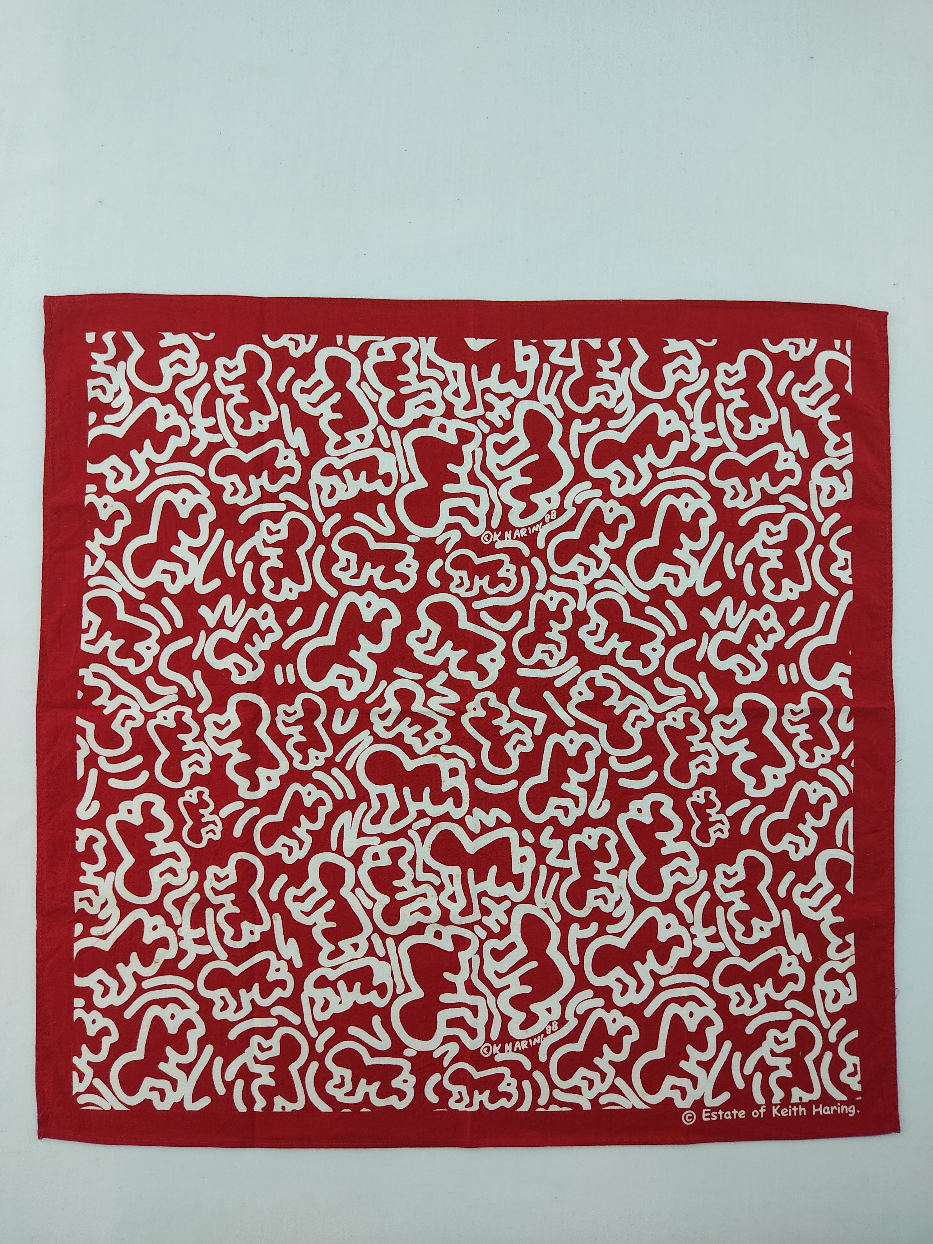 Keith Haring Vintage Keith Haring Bandana / Handkerchief Size ONE SIZE - 1 Thumbnail