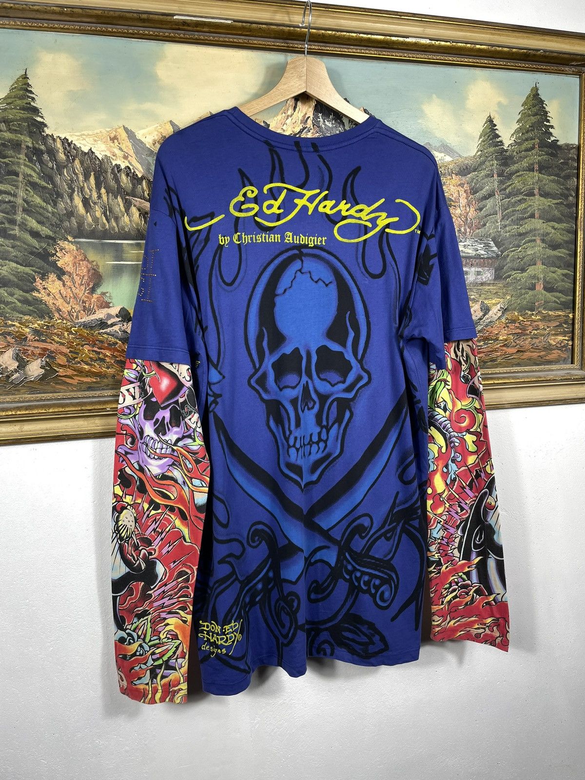 Ed Hardy × Sex Skateboards × Vintage Ed Hardy Retro 00s Baggy Loose Tee Sweatshirt Grunge Cyber Size L / US 10 / IT 46 - 8 Thumbnail