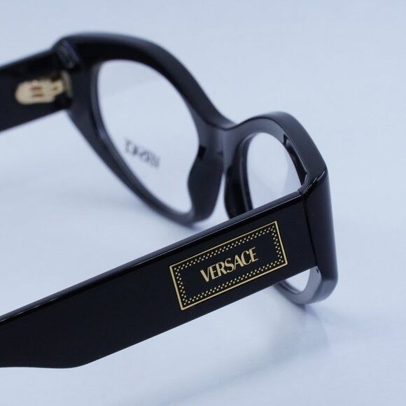 Versace 🕶️ New Versace VE3369 GB1 53mm Eyeglasses - Black Frame Size ONE SIZE - 8 Thumbnail