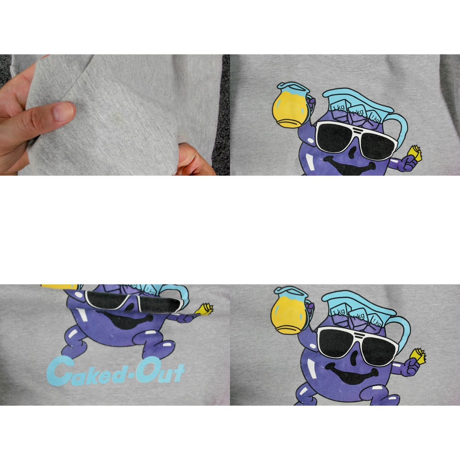 Vintage VINTAGE Y2K Kool Aid Man Purple Drank Boxy Sweatshirt Mens L Oversized Caked Out Size US L / EU 52-54 / 3 - 8 Thumbnail