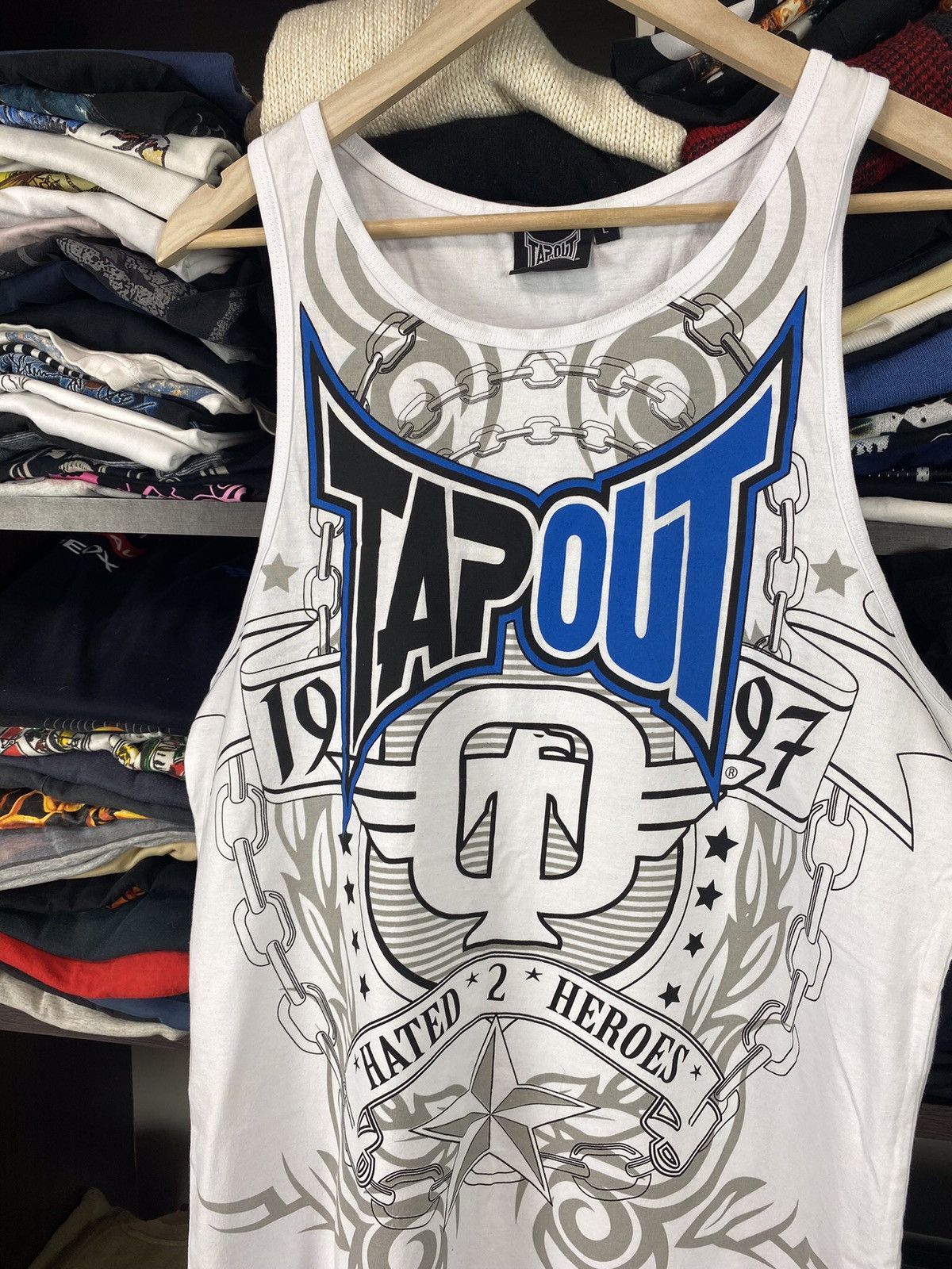 Tapout × Vintage Crazy VTG Y2K Tapout Graphic Tee Sleeveless Size US L / EU 52-54 / 3 - 5 Thumbnail