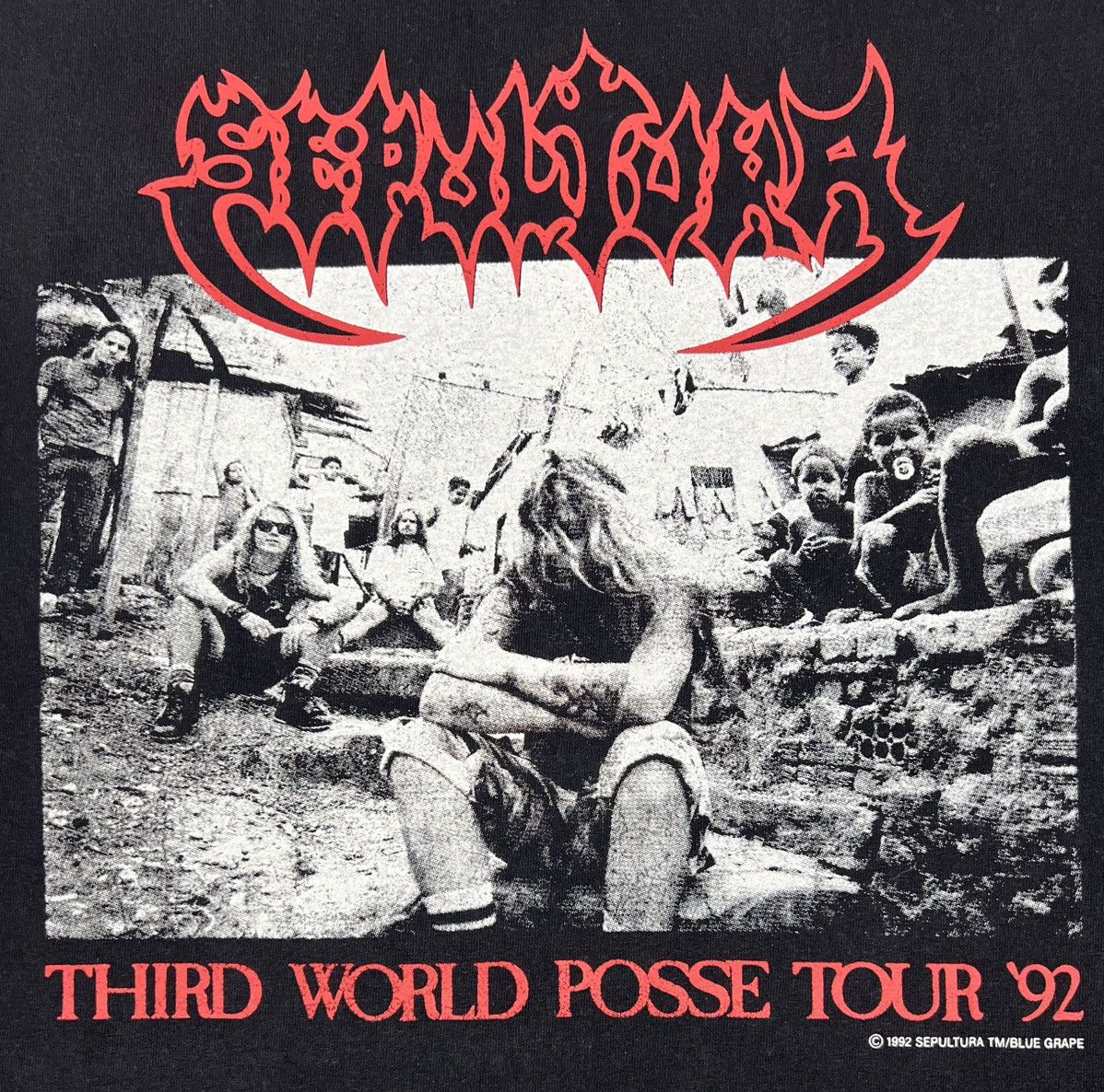 Band Tees Vintage Sepultura Third World Posse Tour 1992 Tee Size US L / EU 52-54 / 3 - 3 Thumbnail