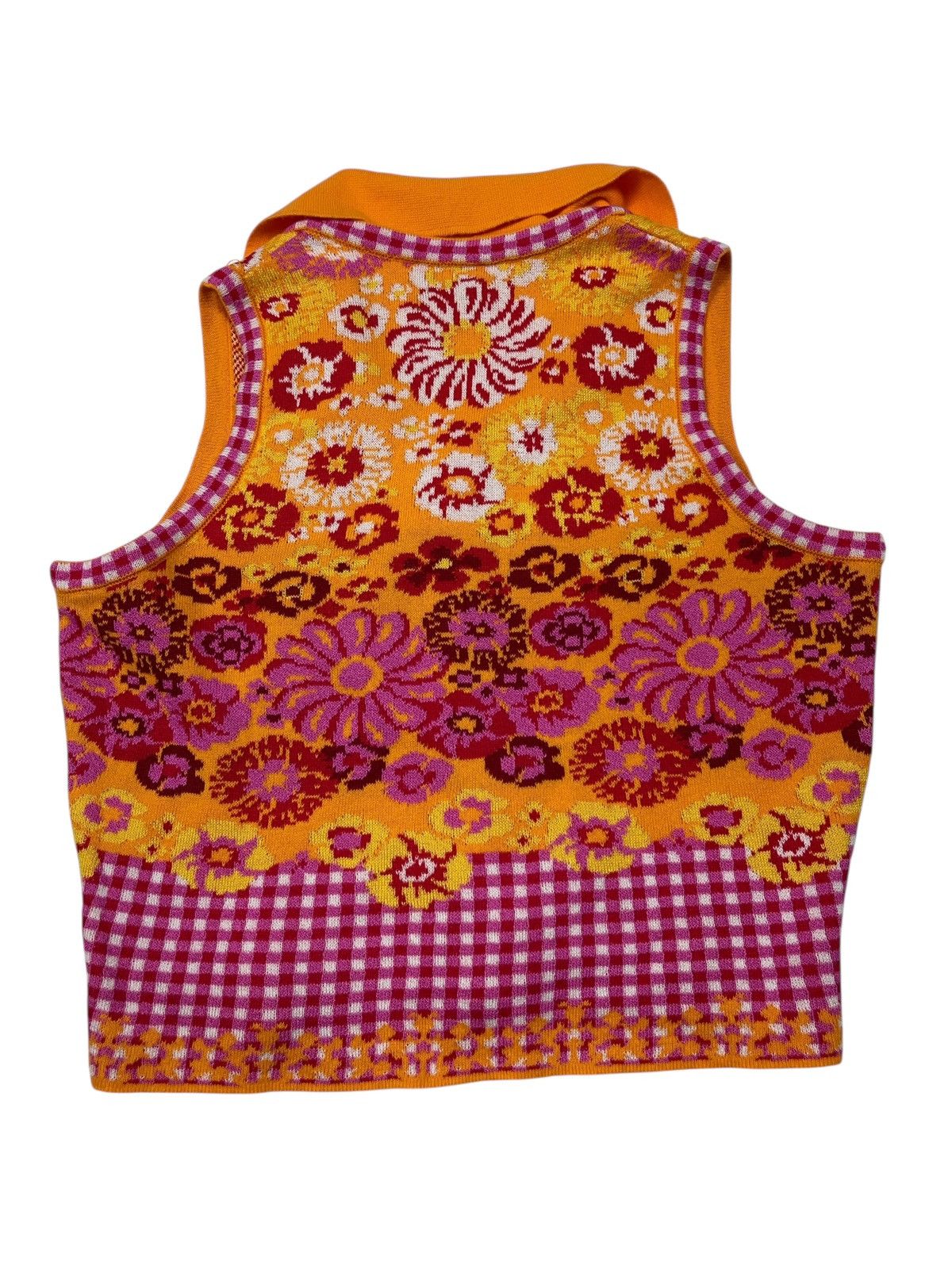 Kenzo × Vintage Vintage Kenzo Jungle Floral Button Up Vest Top Cardigan Size M / US 6-8 / IT 42-44 - 2 Thumbnail