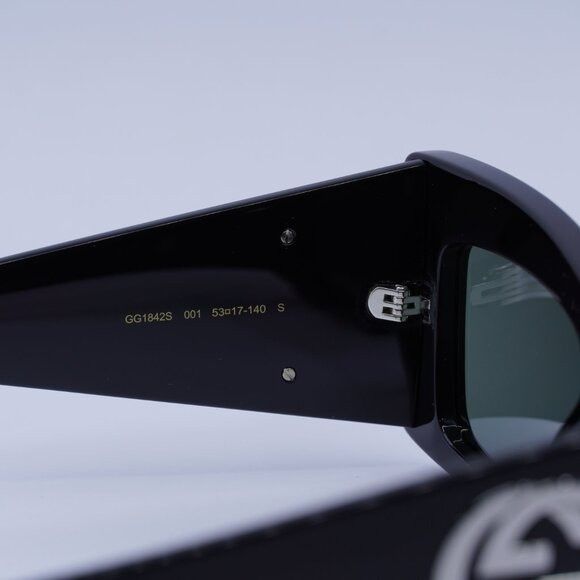 Gucci 🕶️ New Gucci GG1842S 001 Sunglasses - Shiny Black Frame Size ONE SIZE - 6 Thumbnail
