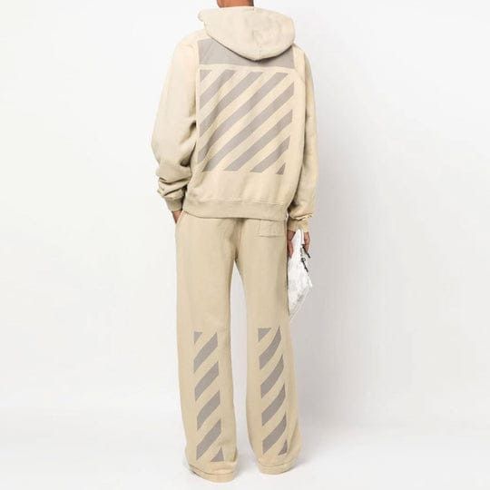 Off-White o1gr1nt1124 Diag Tab Vintage Raglan Skate Hoodie Dark Sand Size US S / EU 44-46 / 1 - 3 Thumbnail