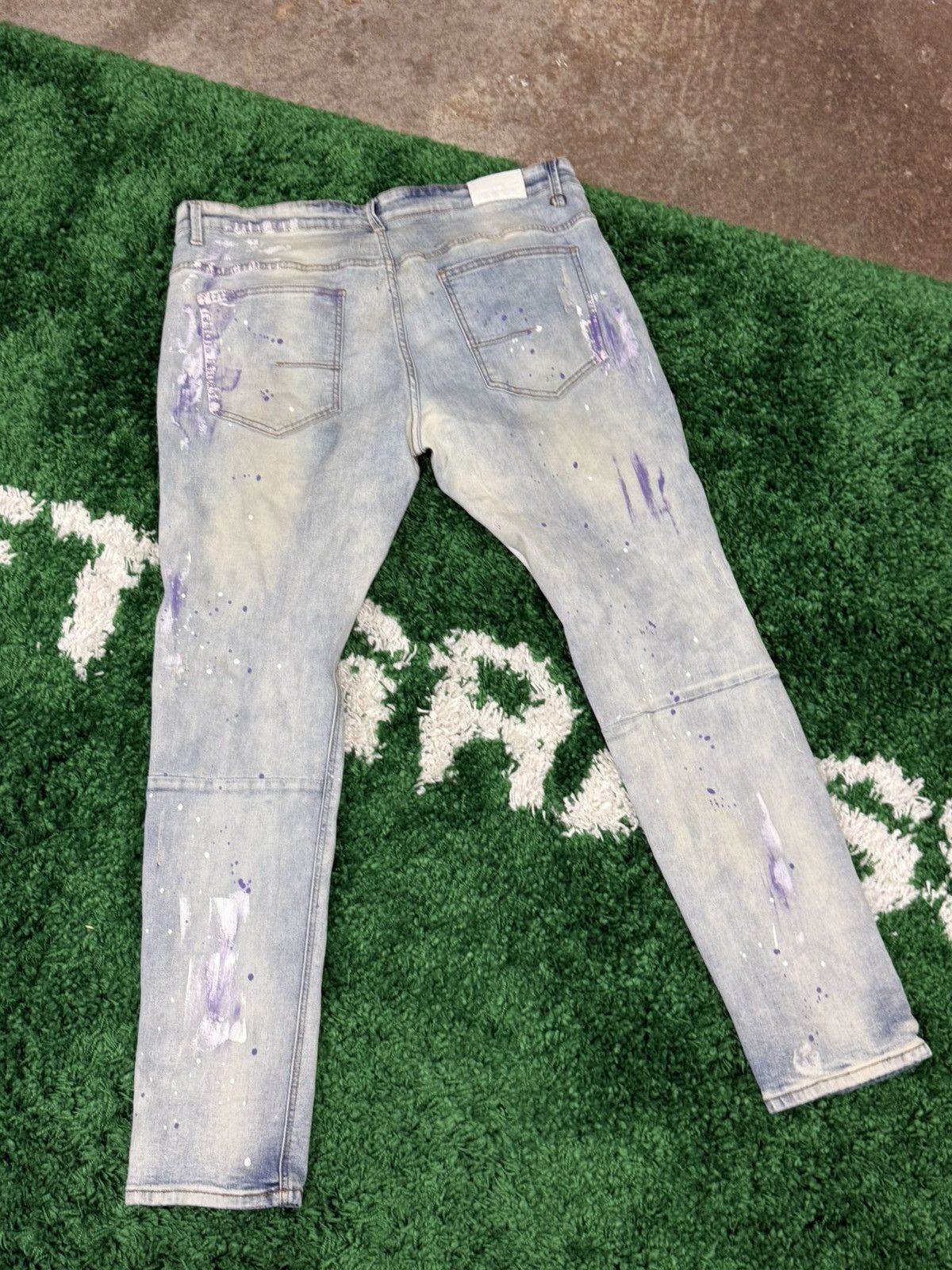 Vintage Kdnk 1141411 Jeans Stretch Purple Paint Distressed Denim 38 Size US 38 / EU 54 - 6 Thumbnail