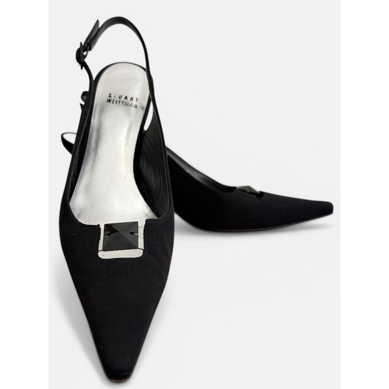 Stuart Weitzman STUART WEITZMAN Vintage Slingback Pointed Toe Kitten Heel Size US 8 / IT 38 - 3 Thumbnail