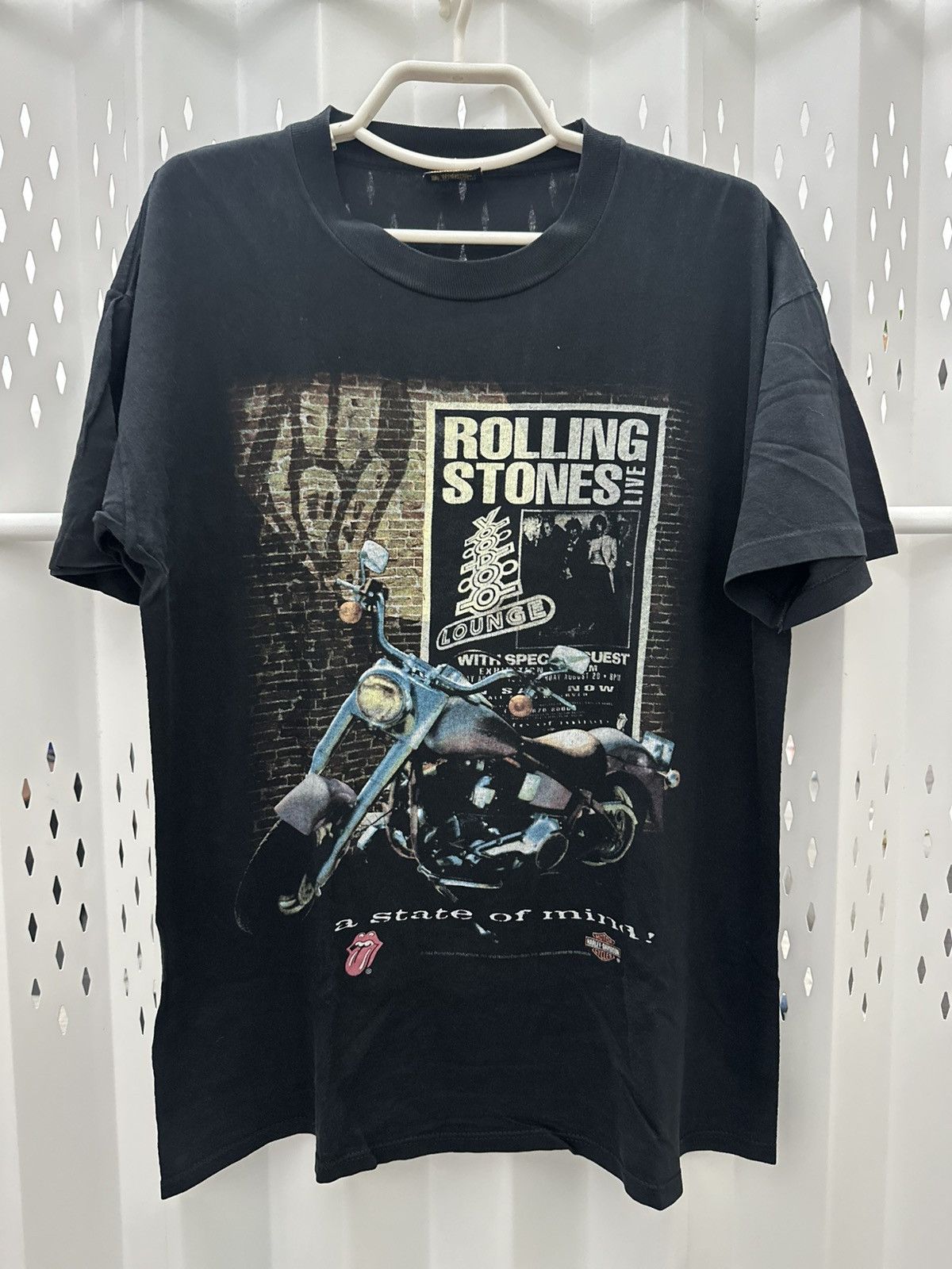 The Rolling Stones Vtg 90’s Stones Voodoo Lounge X Harley Davidson TShirt Size US L / EU 52-54 / 3 - 1 Thumbnail