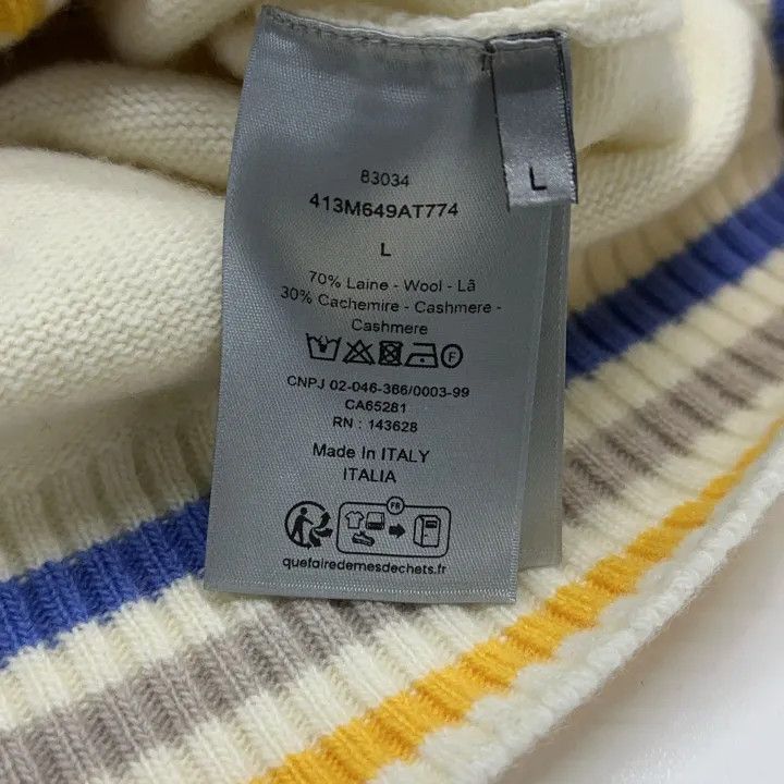 Other Dior Dior SS24 Colorful Logo Cashmere Sweater 0079-2507 Size US L / EU 52-54 / 3 - 9 Thumbnail