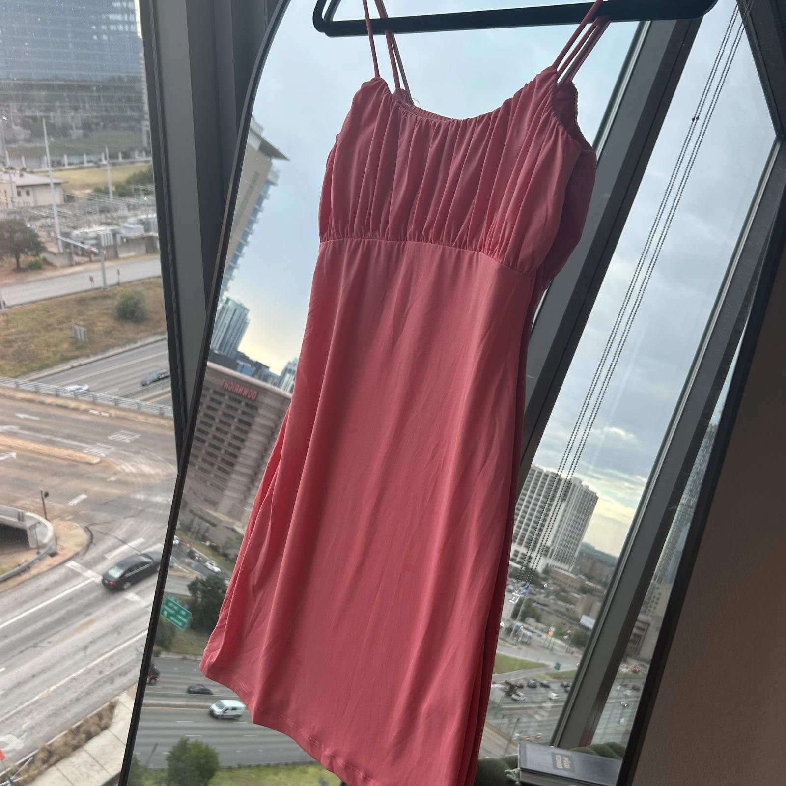 Designer Vero Moda Coral Pink Y2K Dress, Size S Size S / US 4 / IT 40 - 3 Thumbnail