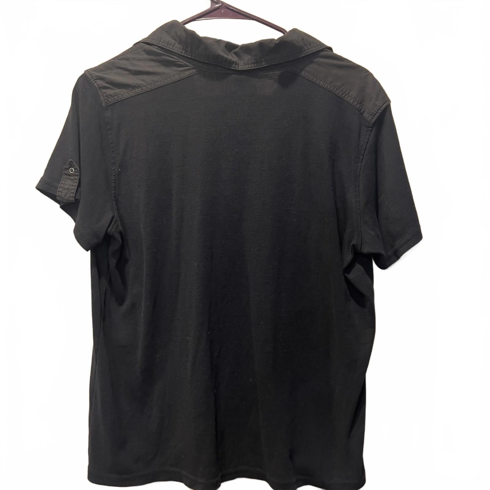Chaps Ralph Lauren Chaus Black Short Sleeve Cotton Polo Shirt, Size L Size L / US 10 / IT 46 - 2 Thumbnail