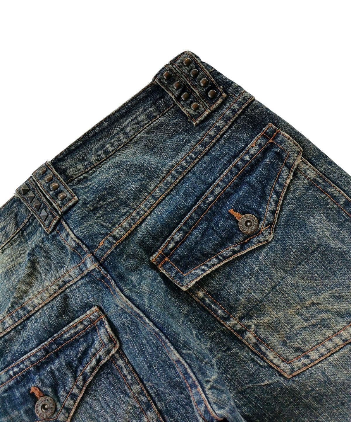 LOWBOX Archival Japanese Punk Studded Flare Jeans Lowbox Size US 31 - 8 Thumbnail