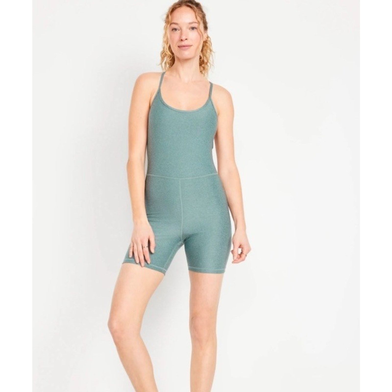 Old Navy OLD NAVY Women’s Sage Active Cloud Racerback Bodysuit Romper Size 32" / US 10 / IT 46 - 1 Thumbnail