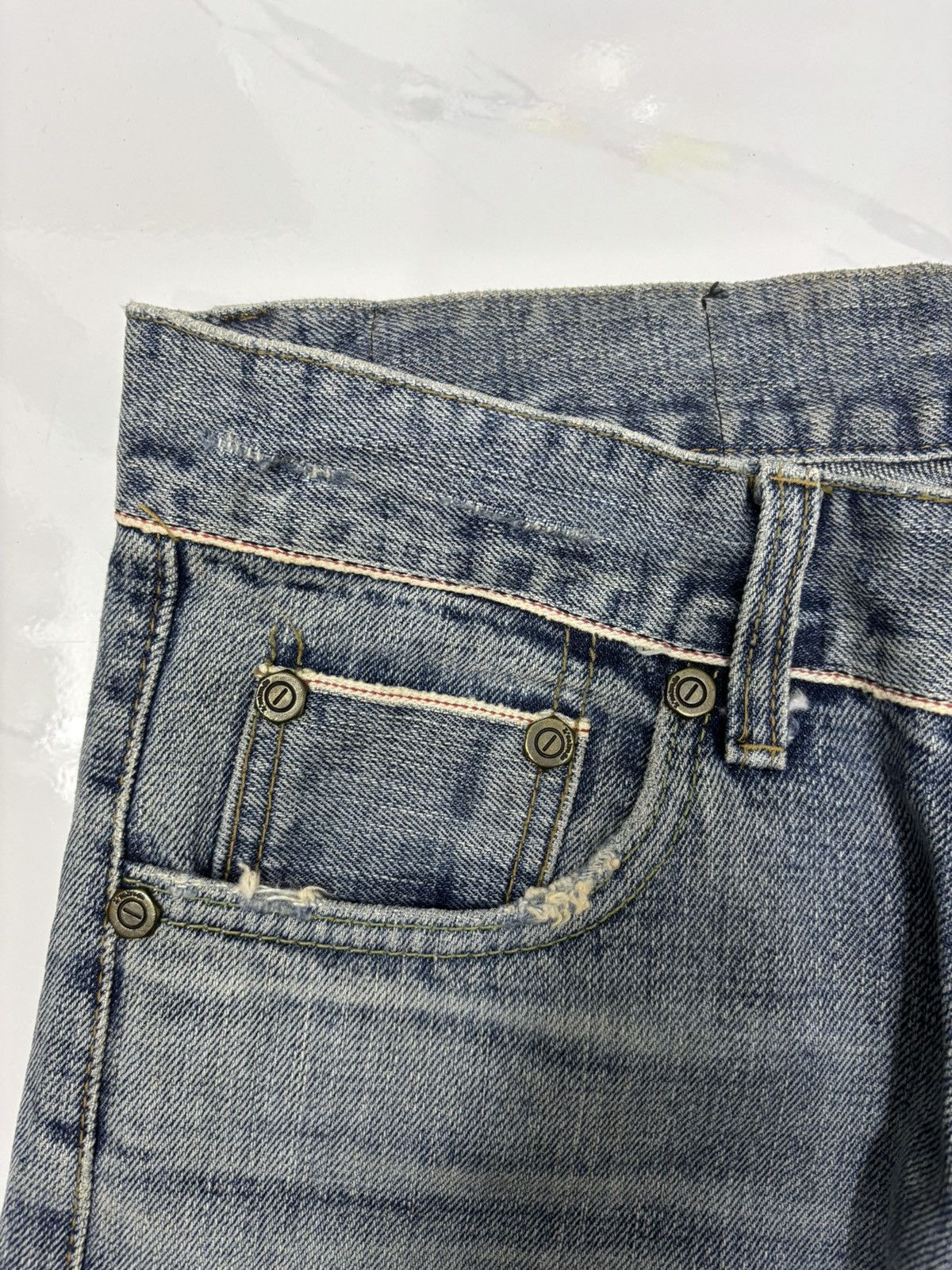 Kapital Vintage L’selvage Distressed Denim Jeans Size US 30 / EU 46 - 8 Thumbnail